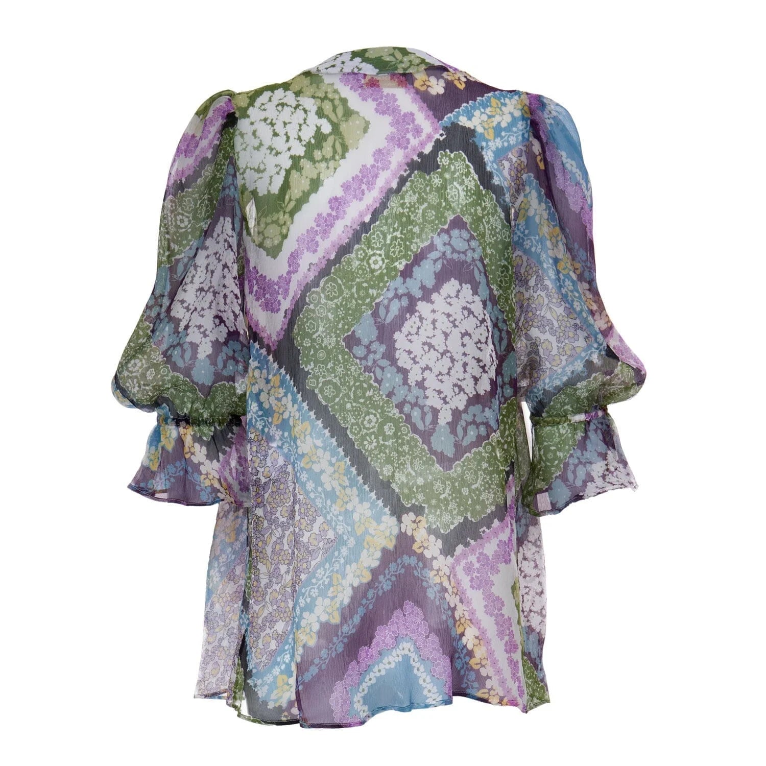 3-4 sleeve silk blouse - Blouse