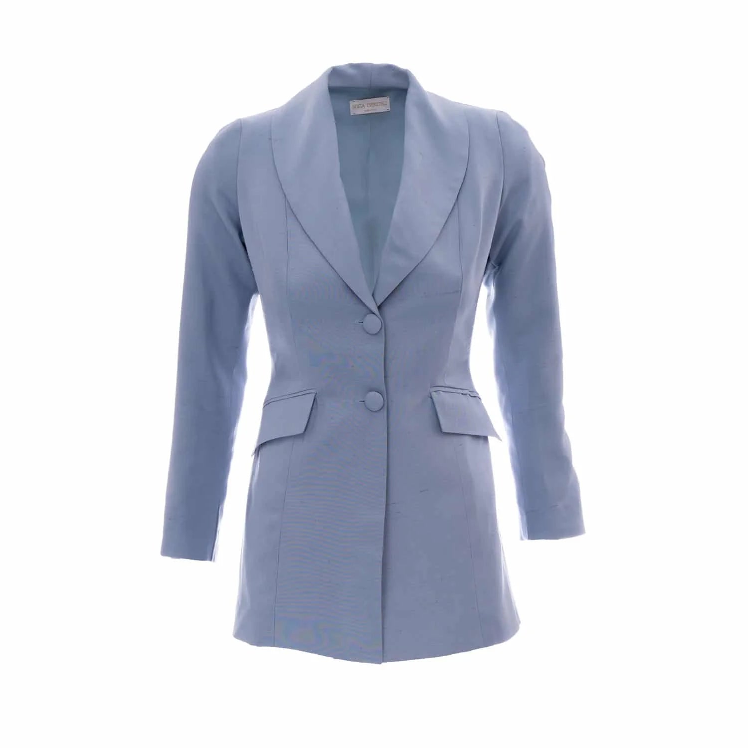 Blue Silk Jacket - Jacket