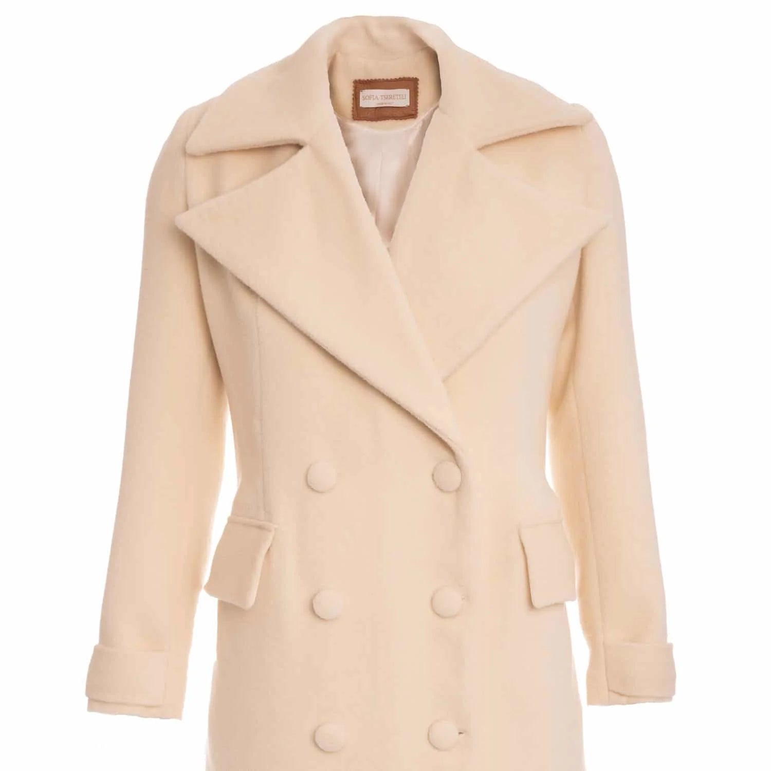 Double breasted coat in virgin wool and cashmere - Coat