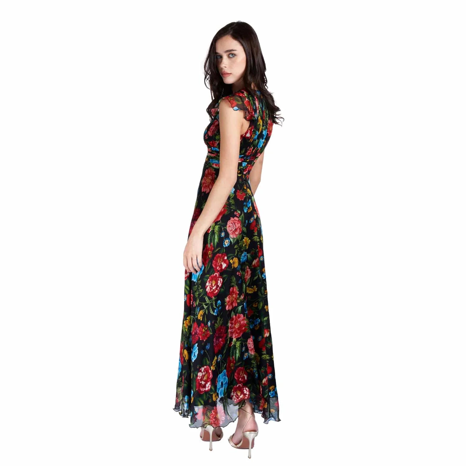 Evening Dress in Floral Motif - Dress