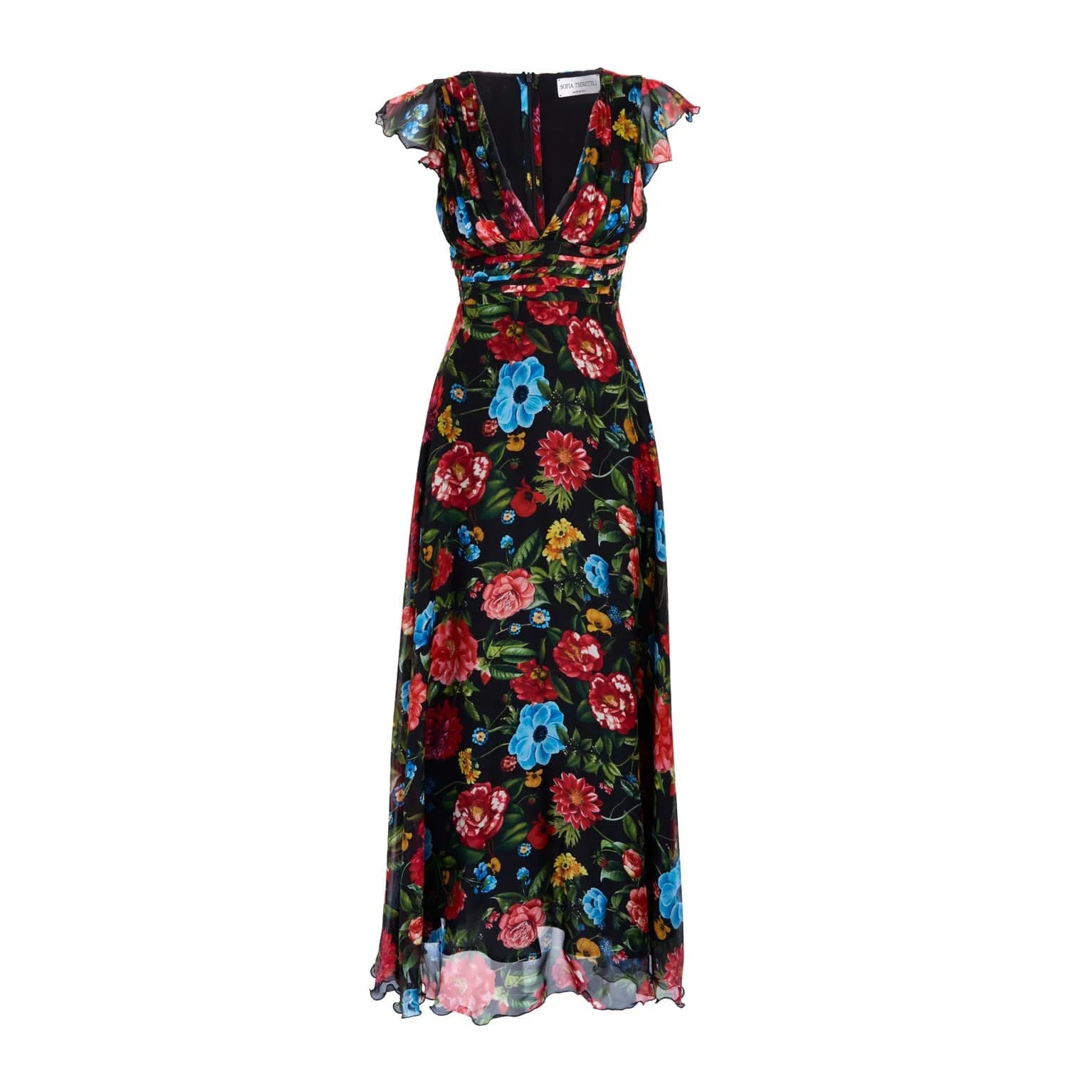 Evening Dress in Floral Motif - Dress