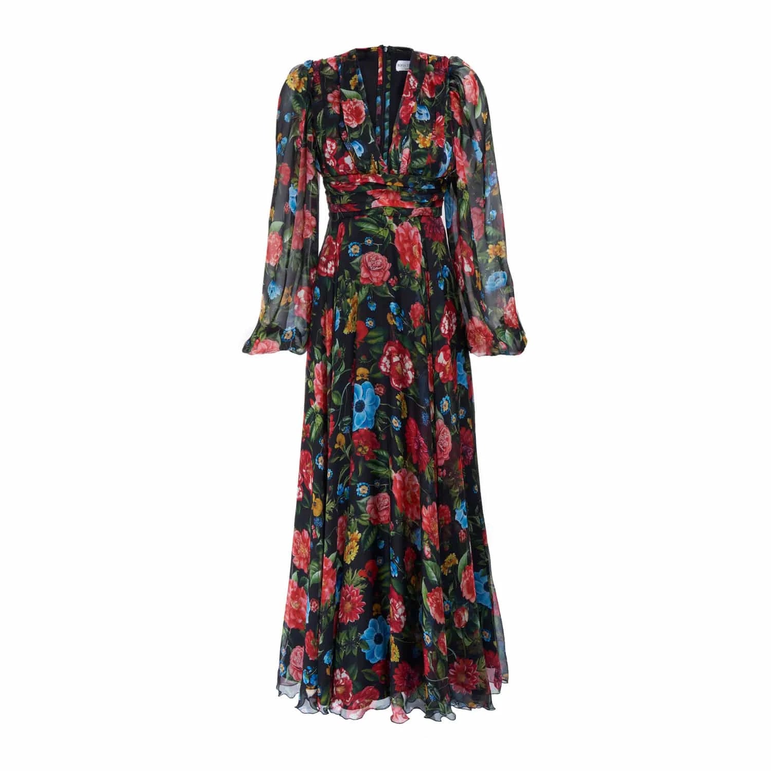 Evening dress in silk chiffon B2B - Dress
