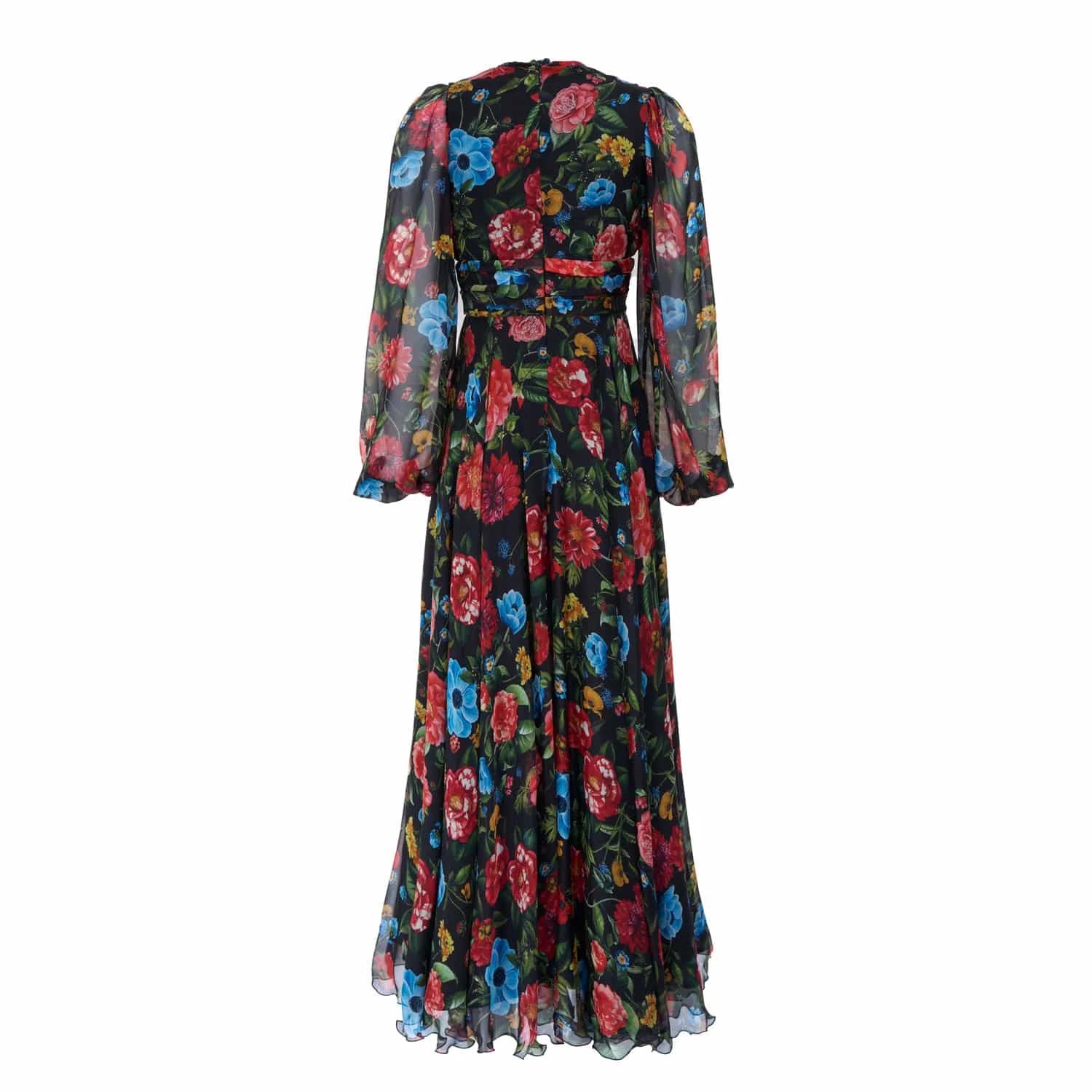 Evening dress in silk chiffon B2B - Dress