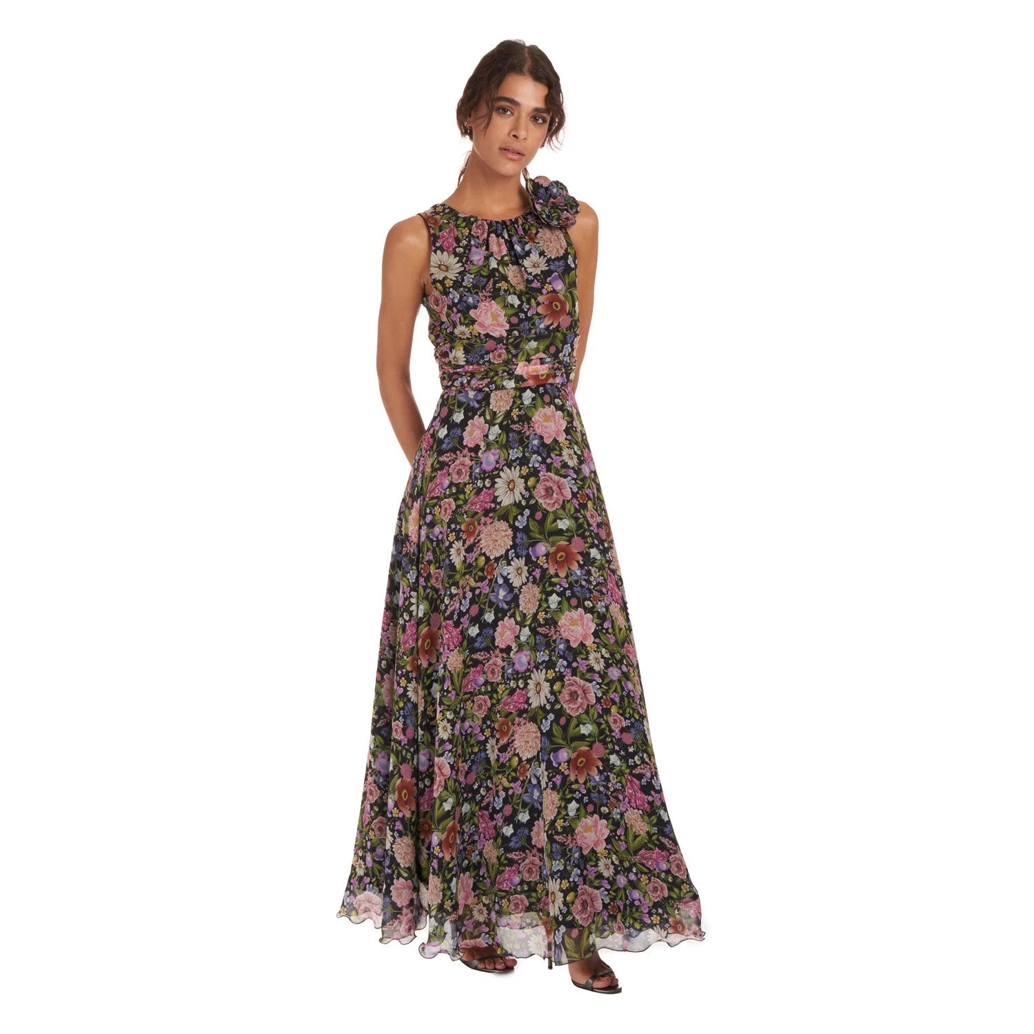 Evening Gown In Silk Georgette B2B - Dress