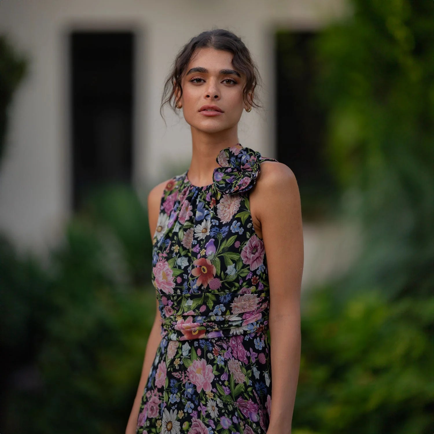 Evening Gown In Silk Georgette B2B - Dress