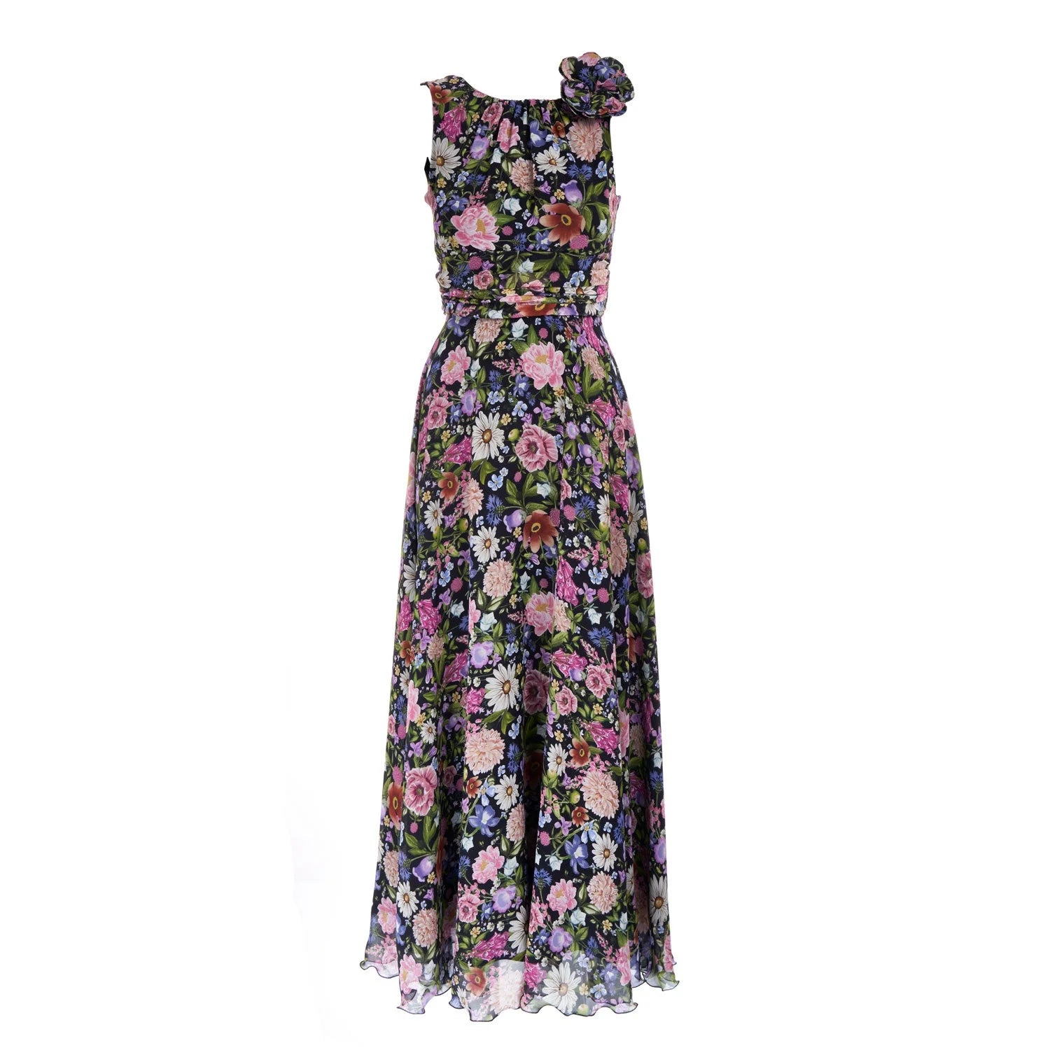 Evening Gown In Silk Georgette B2B - Dress