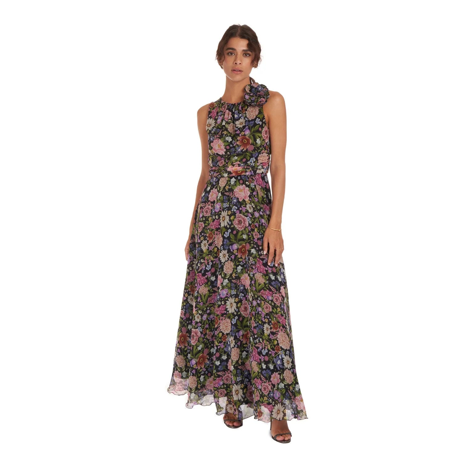 Evening Gown In Silk Georgette B2B - Dress