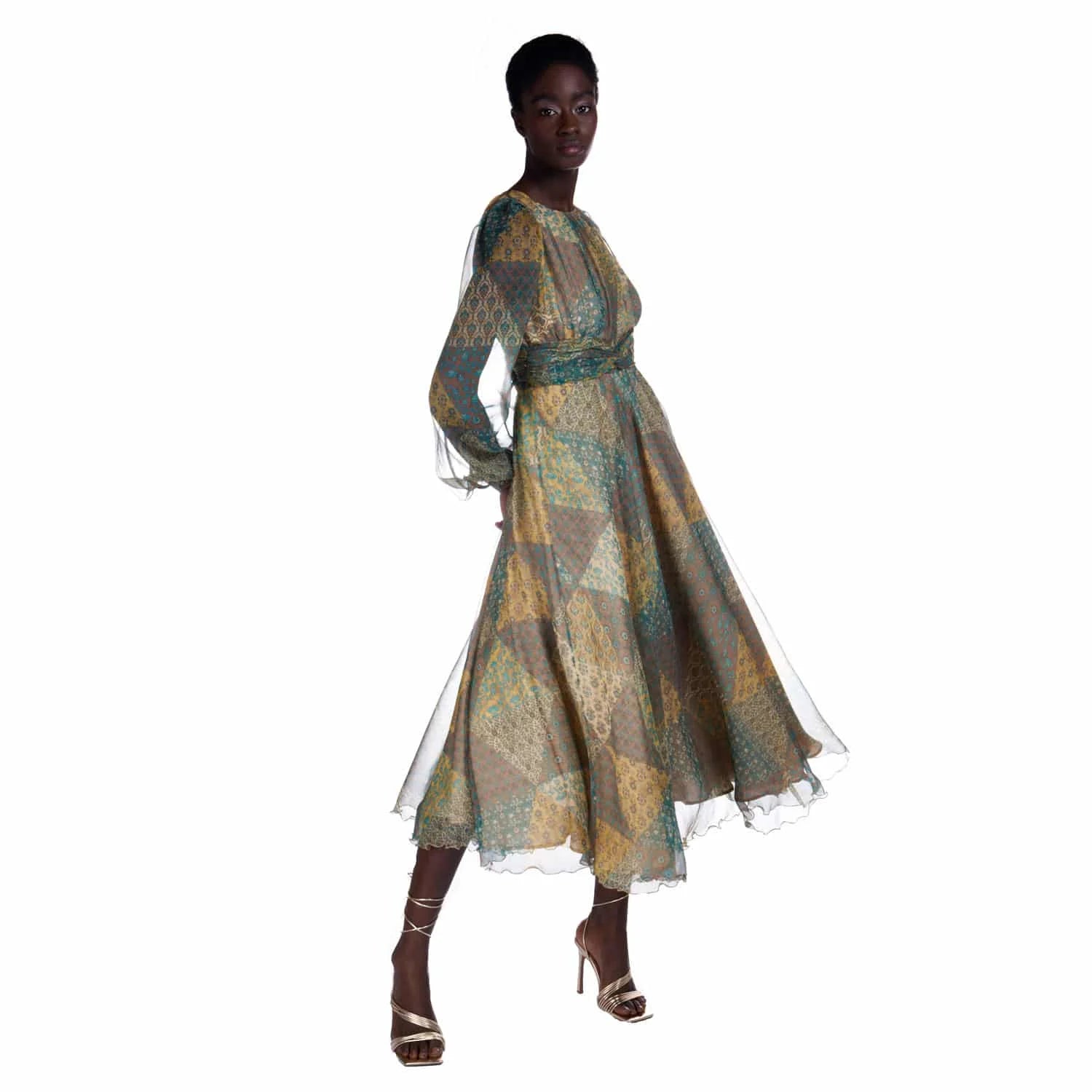 Floral fantasy silk dress - Dress