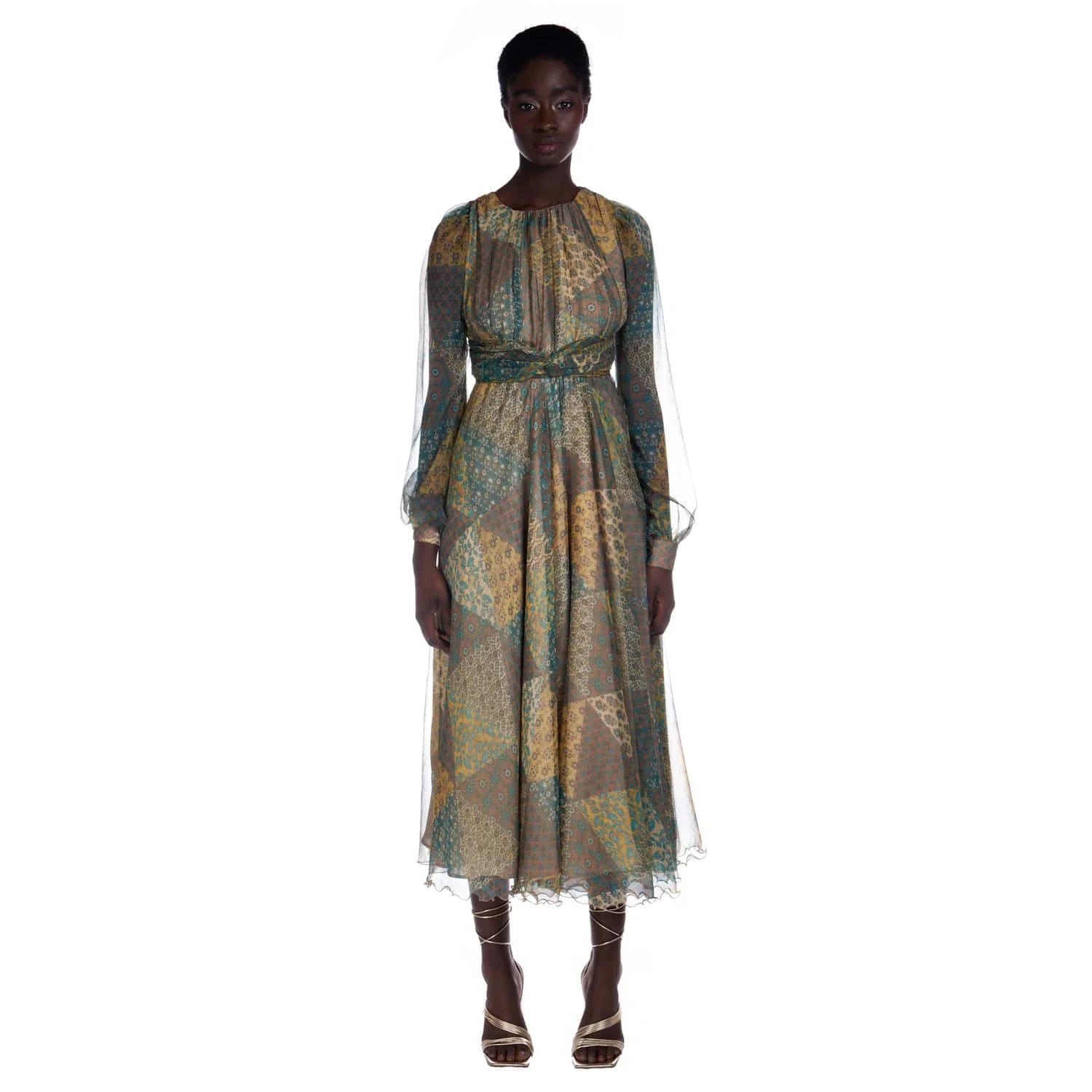 Floral fantasy silk dress - Dress