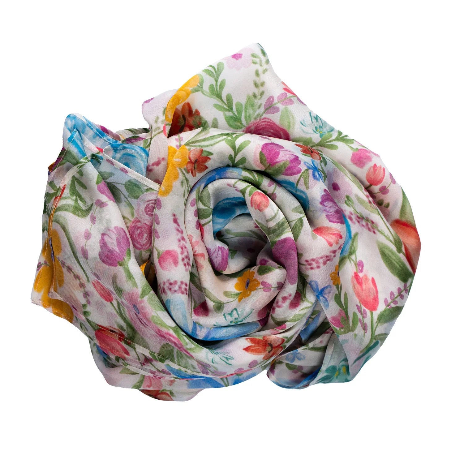 Floral Georgette Scarf - 2m x 50cm (6.5ft x 20inches)