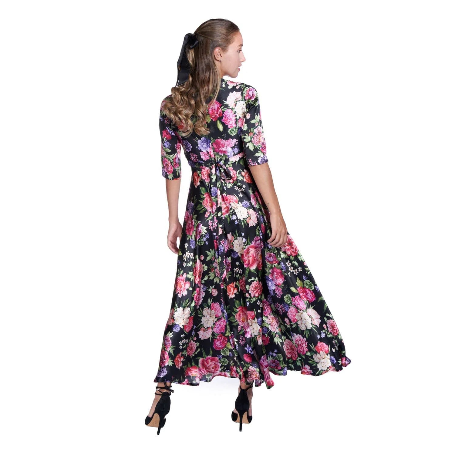 Floral print satin dress B2B - Dress