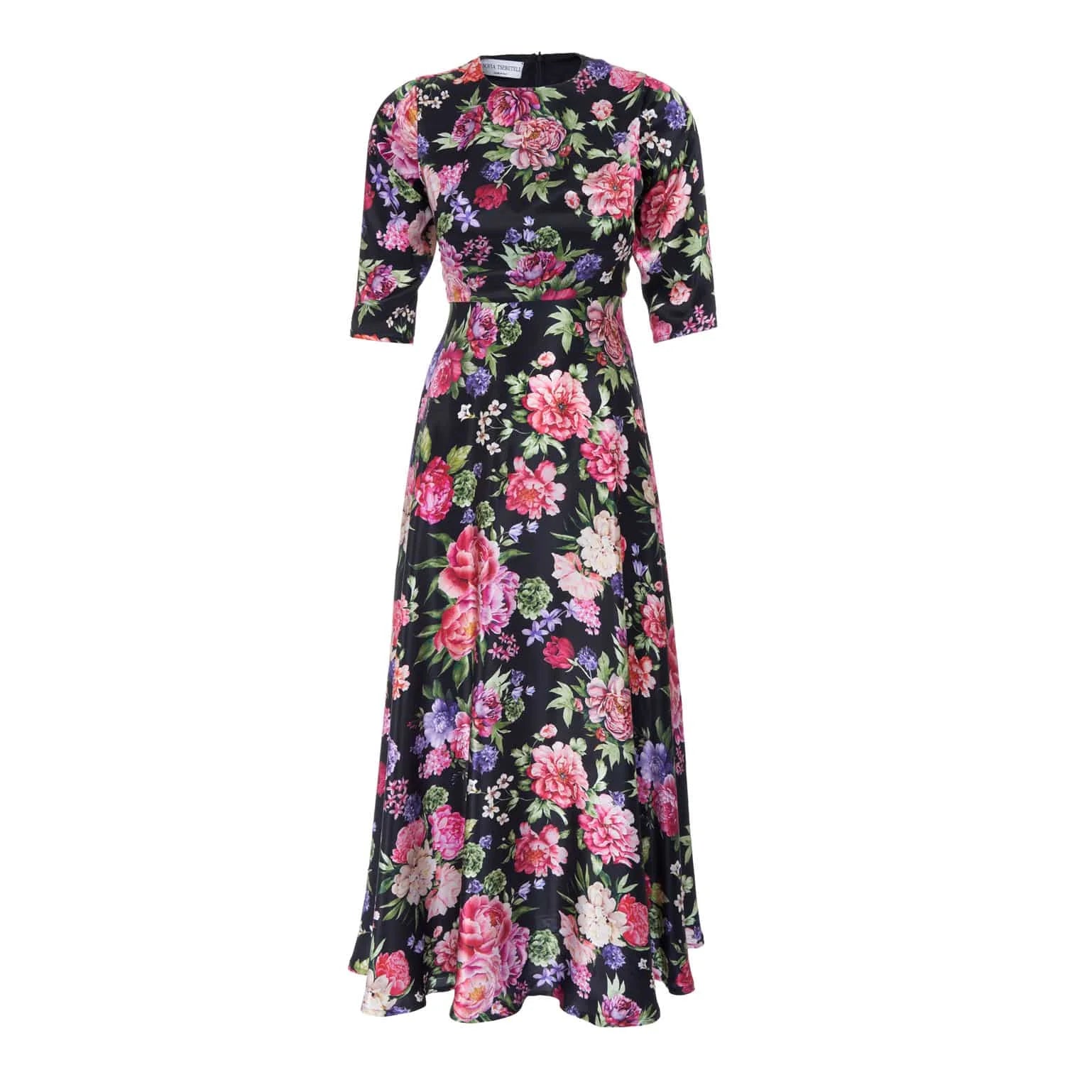 Floral print satin dress B2B - Dress