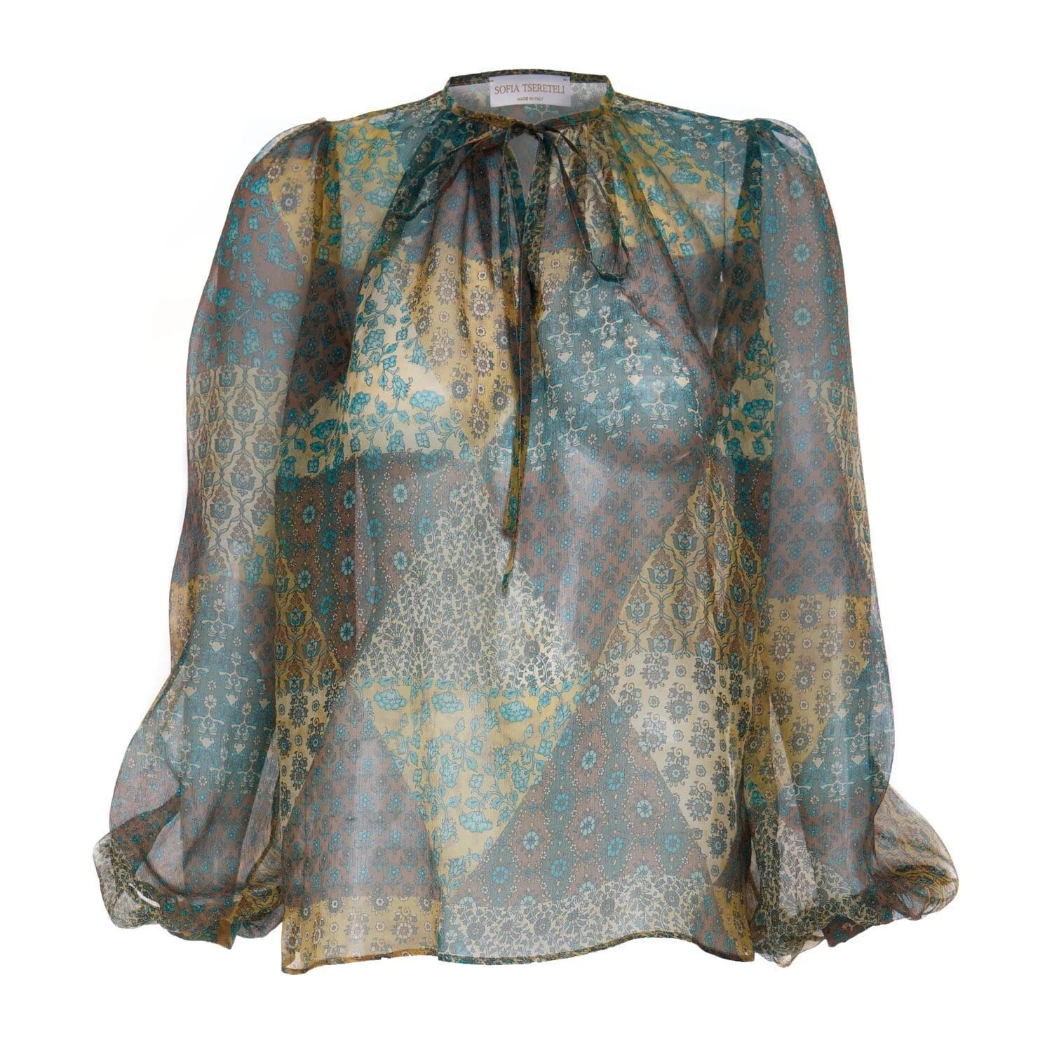 Floral print silk blouse - Blouse