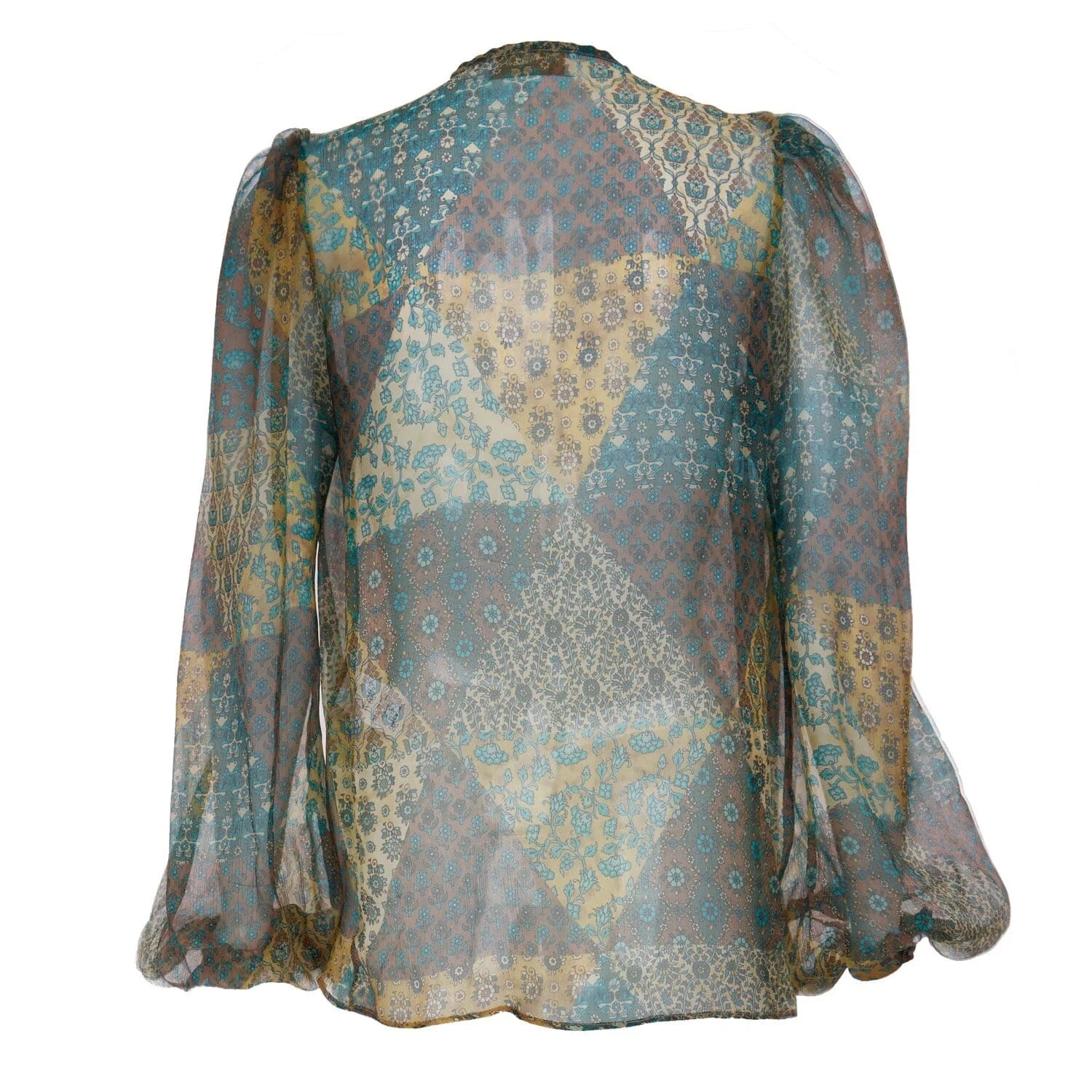 Floral print silk blouse - Blouse