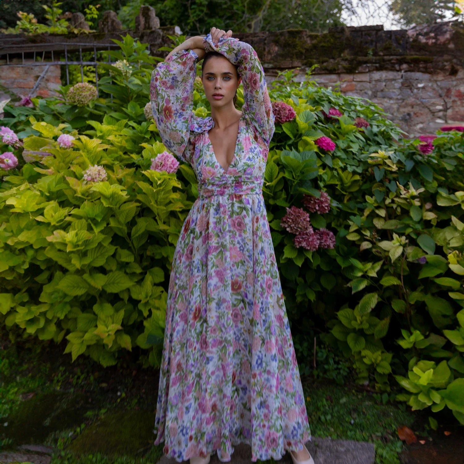 Garden Treasure Silk Gown - Dress
