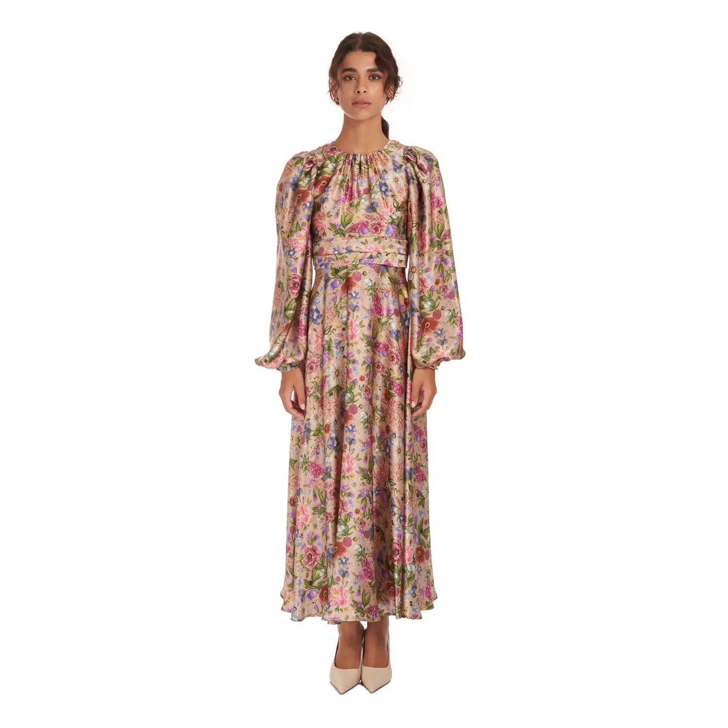 Garden Treasure Silk Satin Dress - Dress