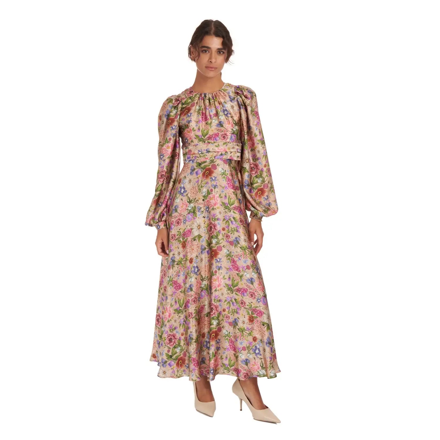 Garden Treasure Silk Satin Dress - Dress
