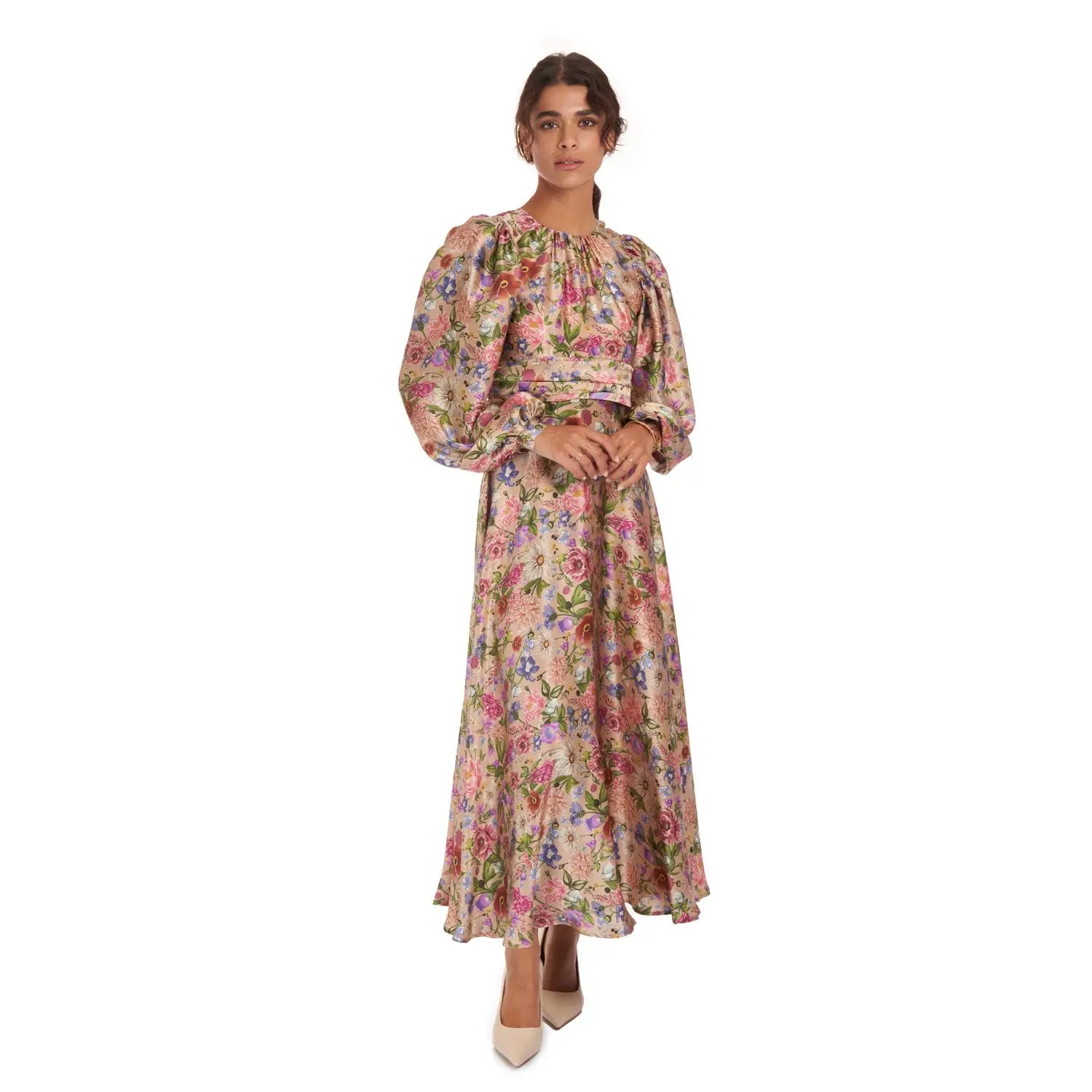 Garden Treasure Silk Satin Dress - Dress