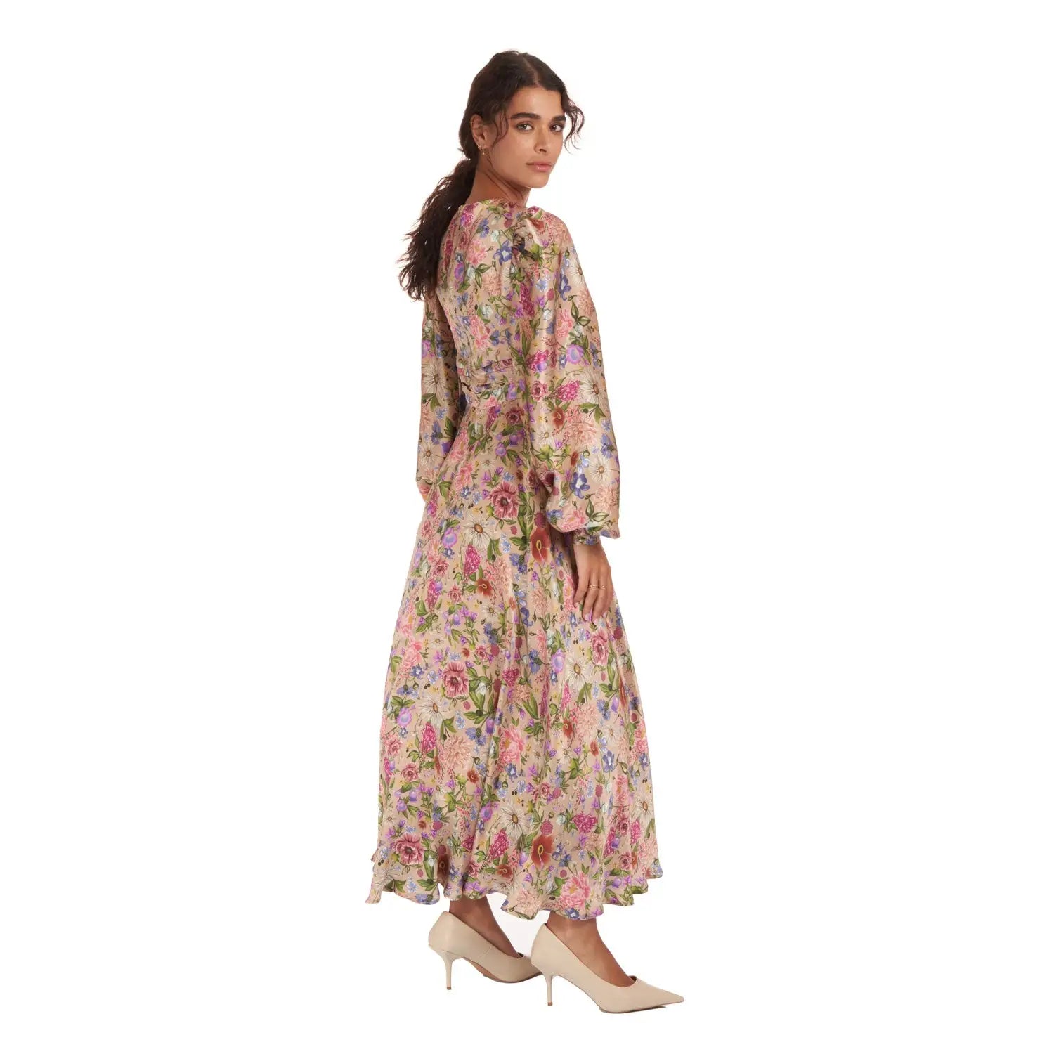 Garden Treasure Silk Satin Dress - Dress