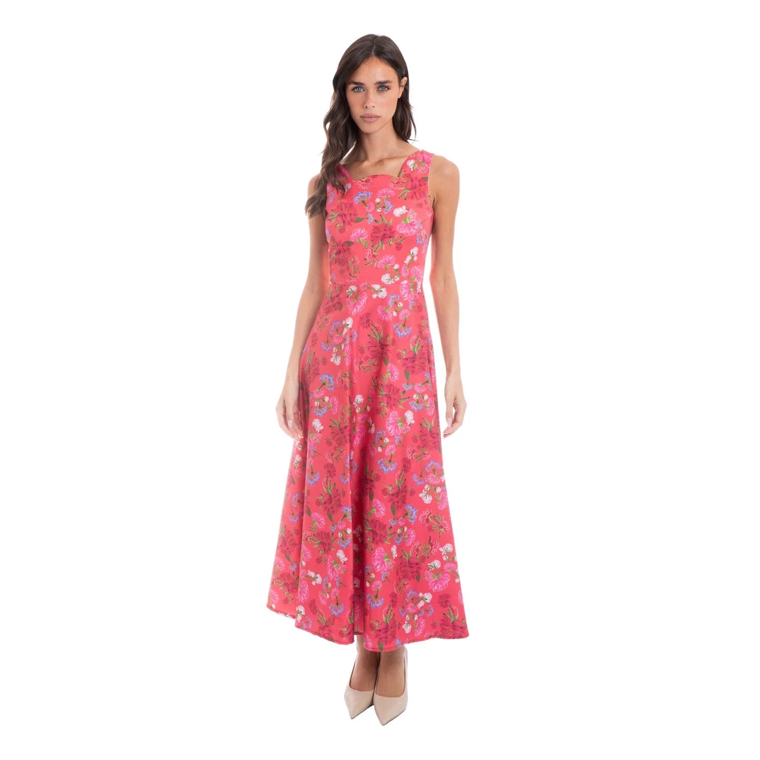 Garnet Floral Gown - Dress