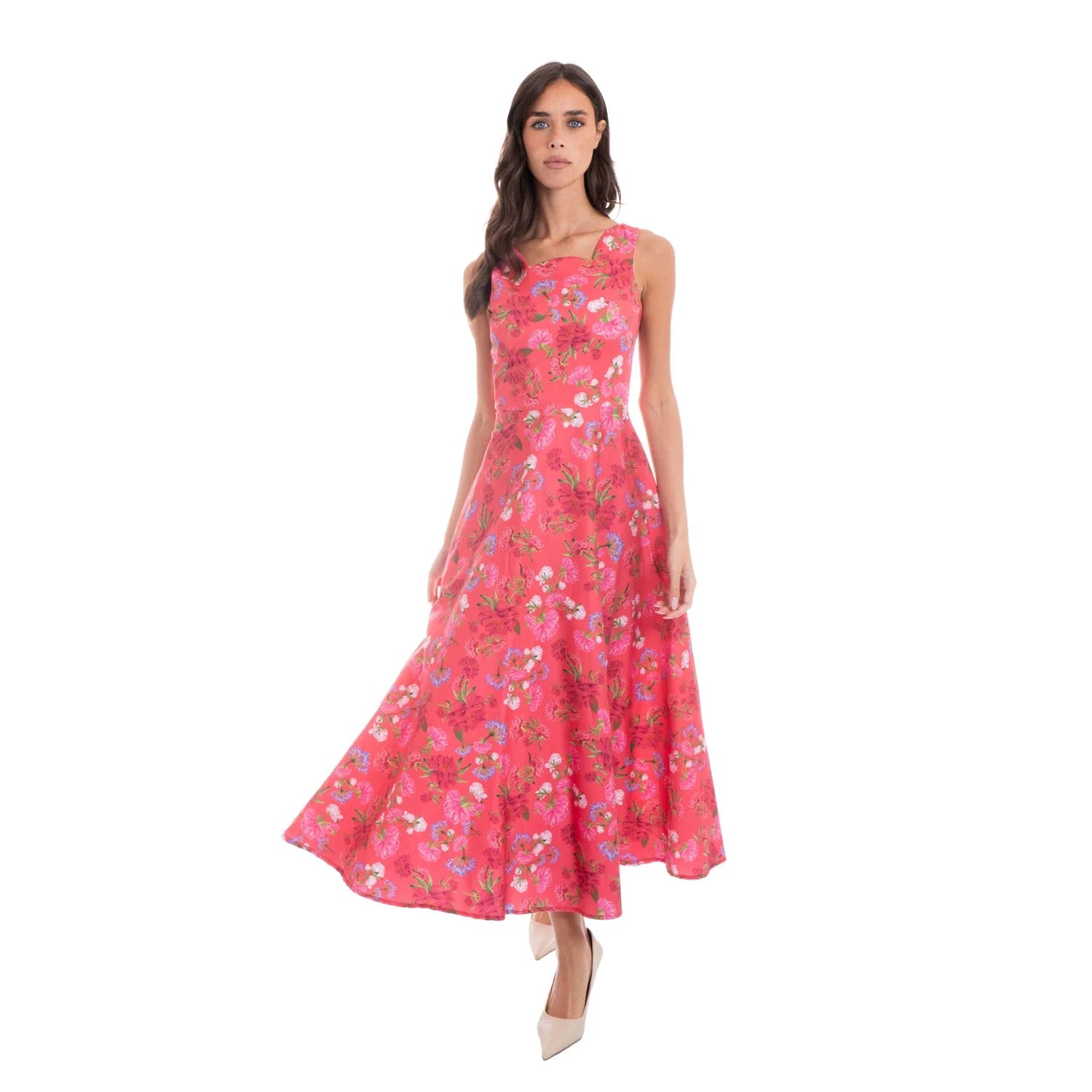 Garnet Floral Gown - Dress