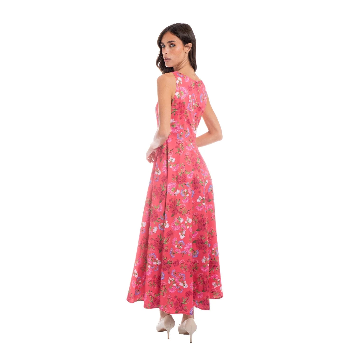 Garnet Floral Gown - Dress