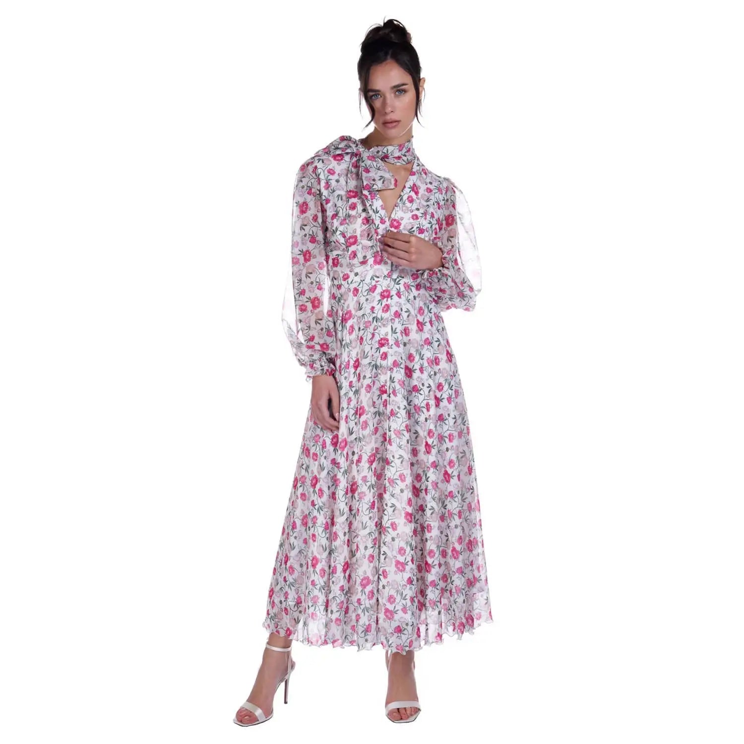 Georgette peony print dress - Dress