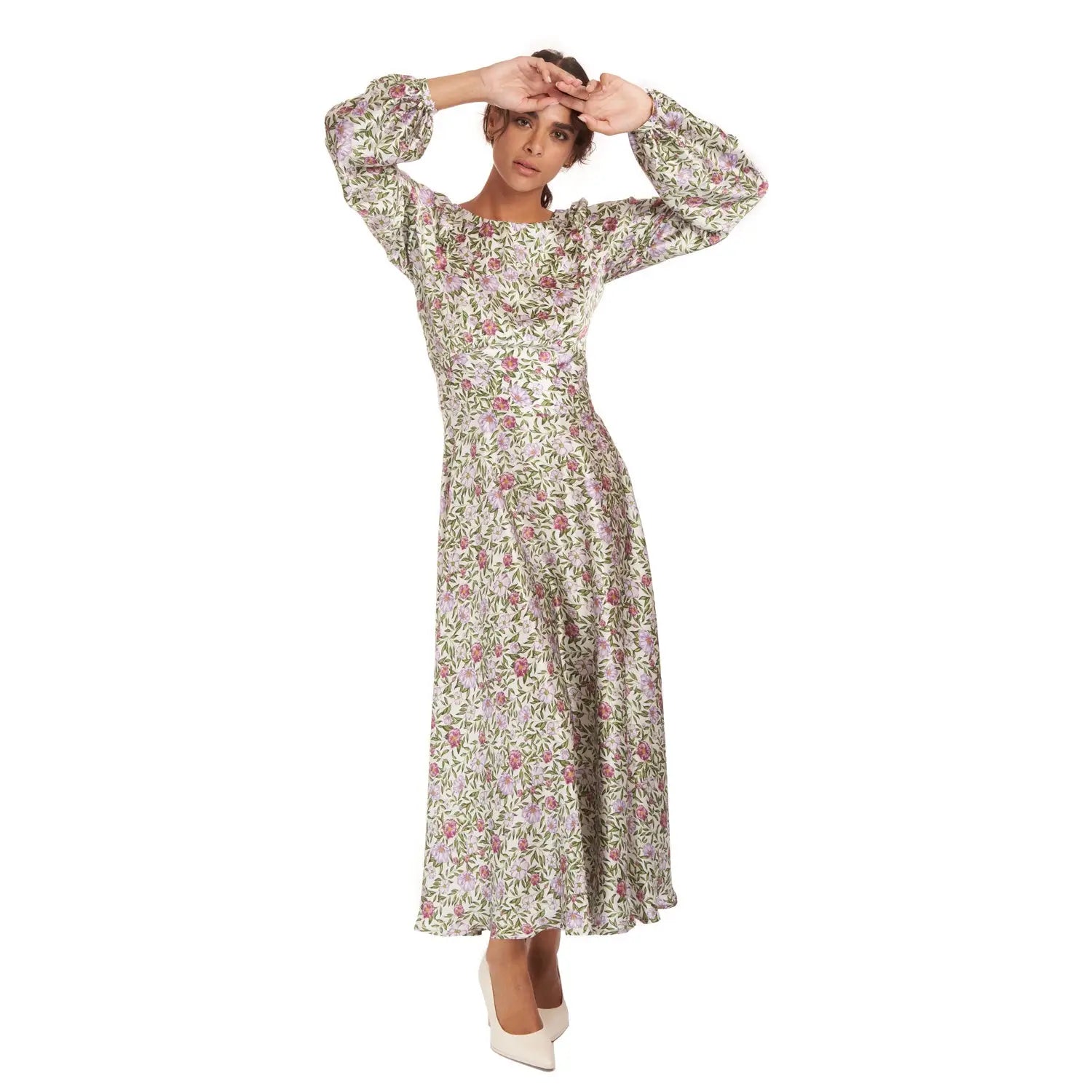 Graceful Peony Garden Dress - Dress