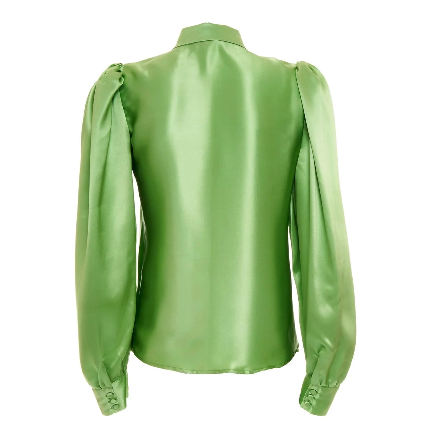 Green silk blouse - Blouse