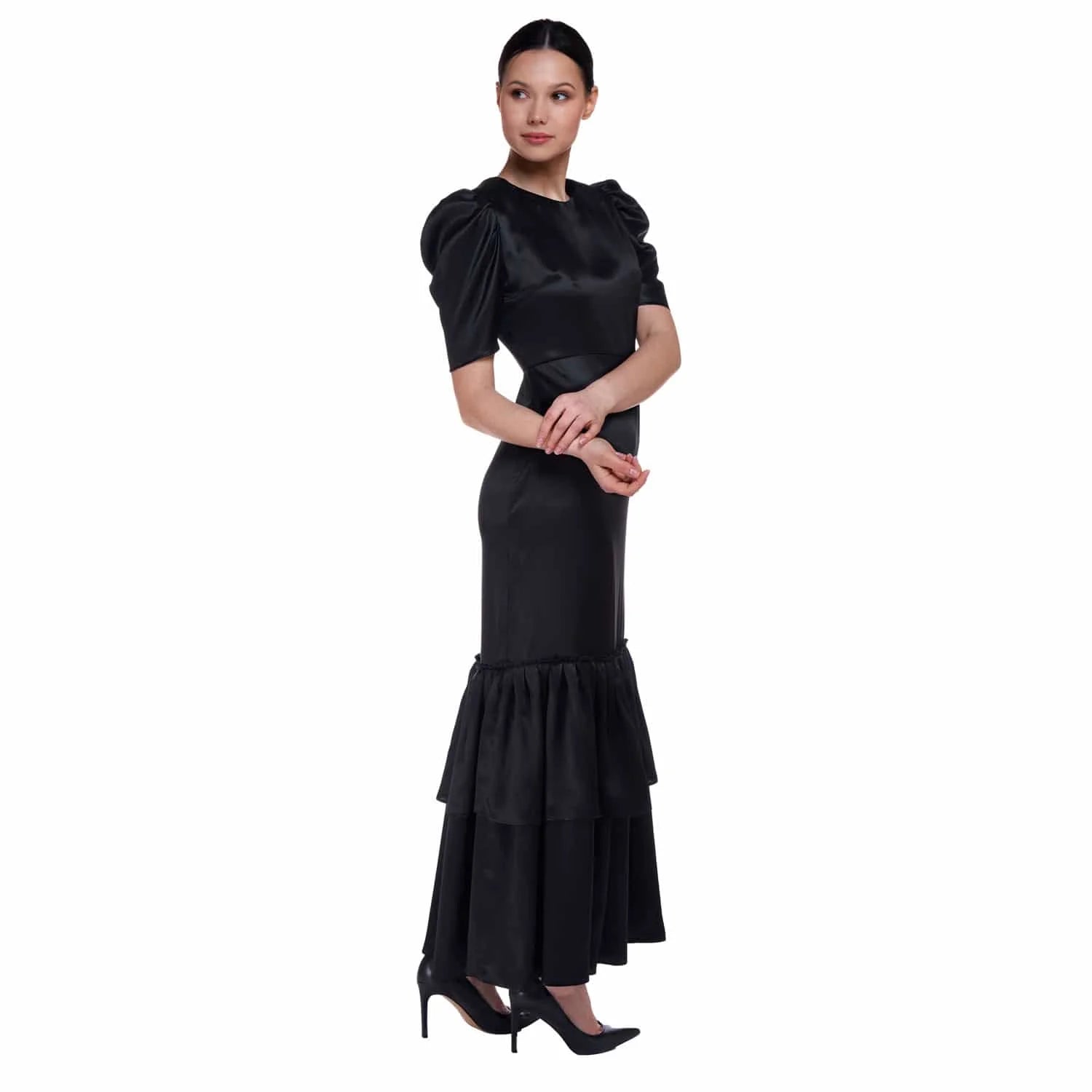 “ LADY SOFIA” dress in black silk - Dress