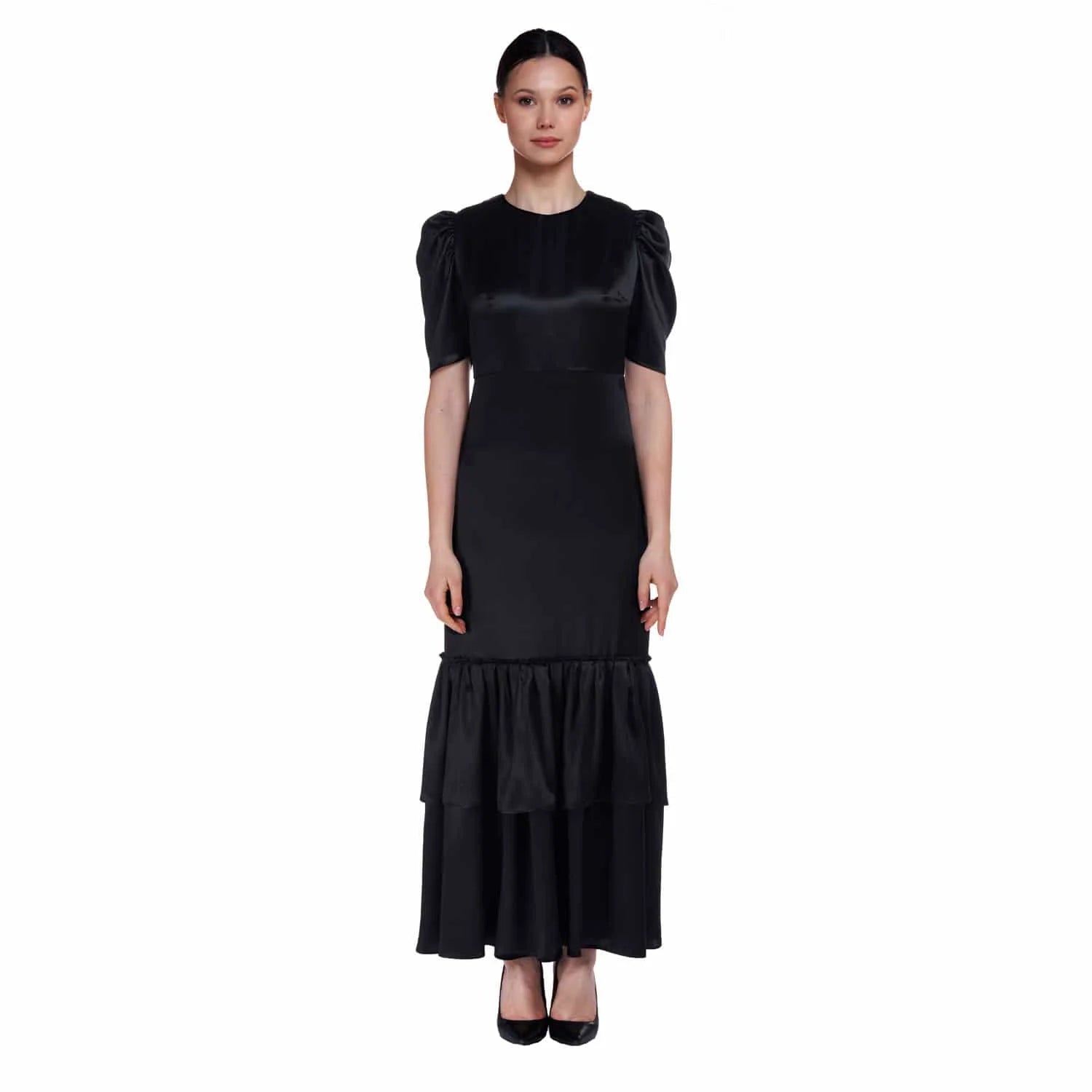 “ LADY SOFIA” dress in black silk - Dress