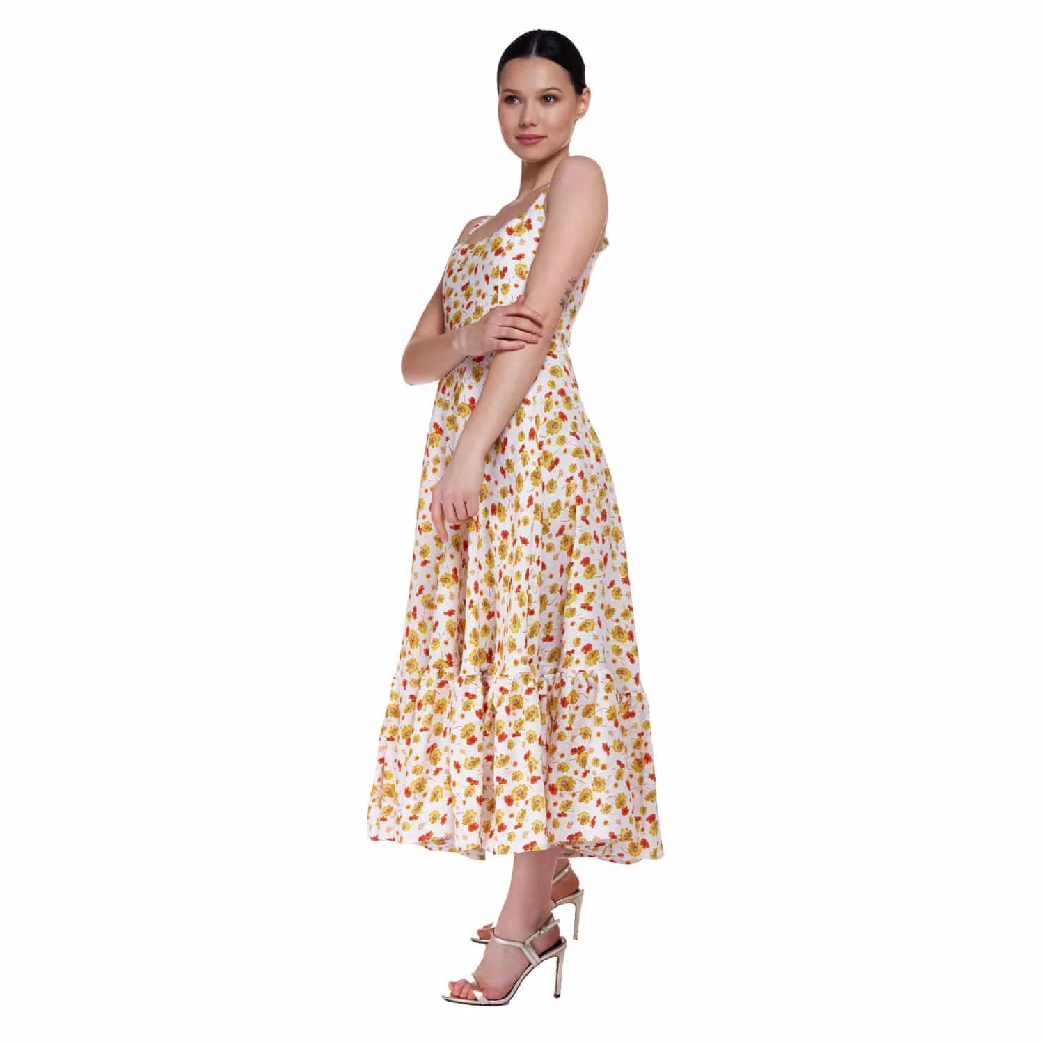 Linen ’Orange Summer’ dress - Dress