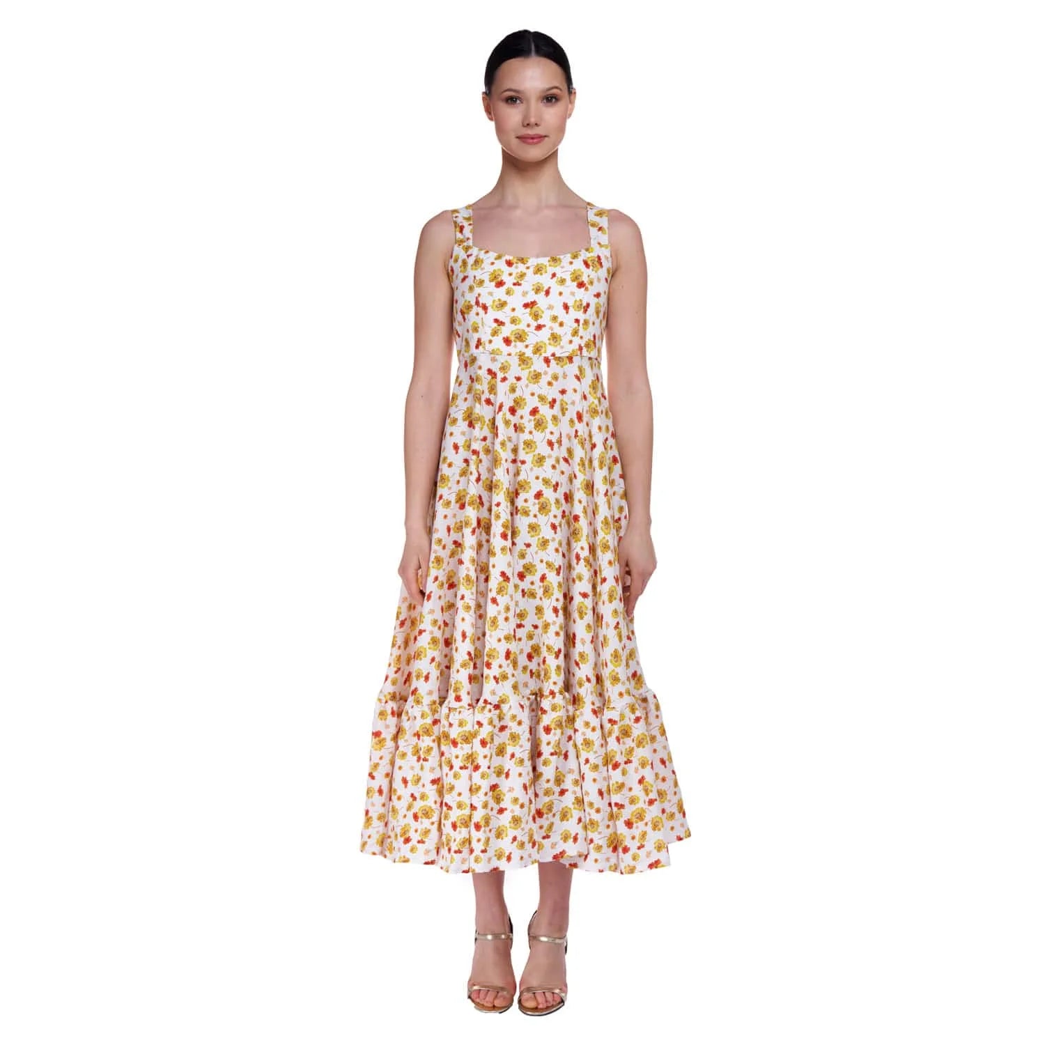 Linen ’Orange Summer’ dress - Dress