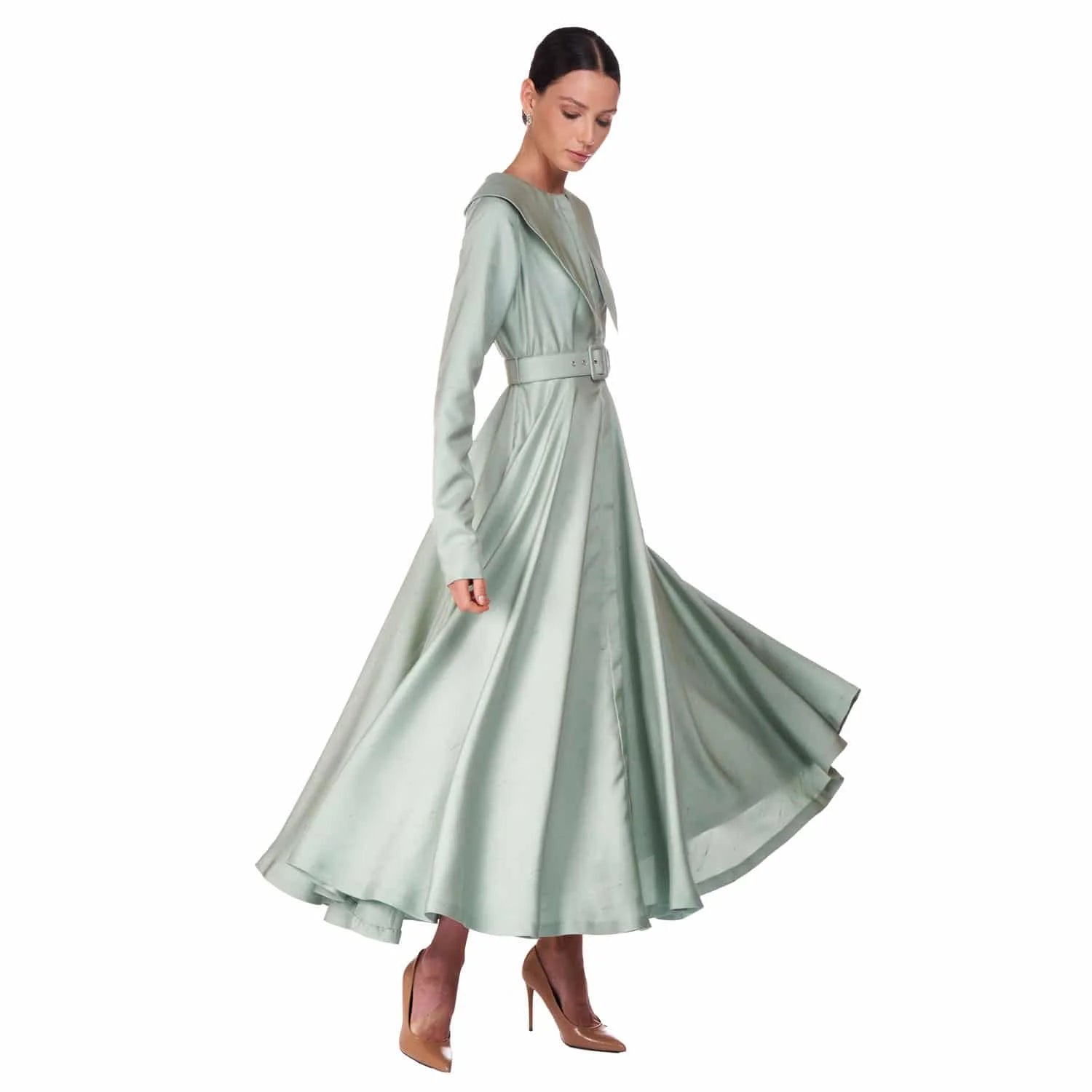 Long dress in shantung - Dress