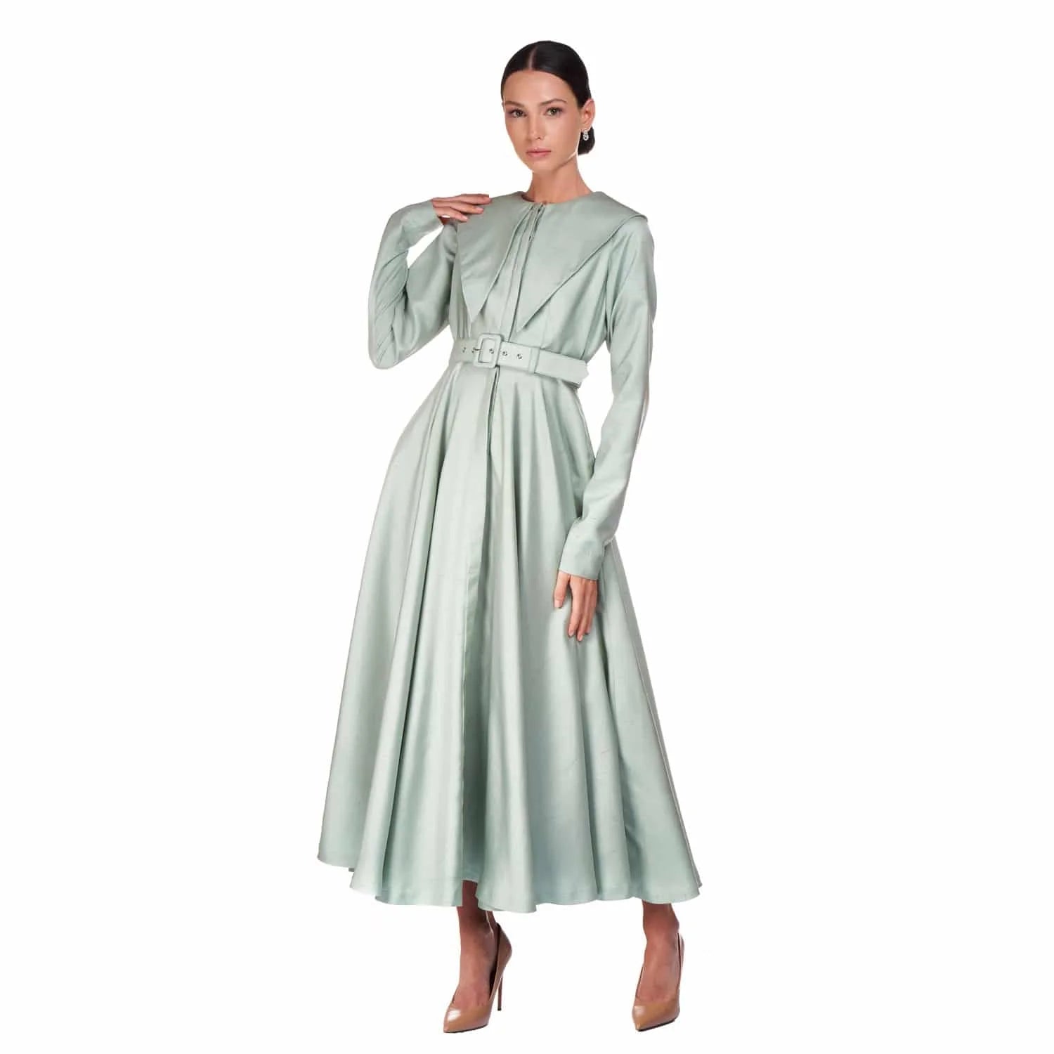 Long dress in shantung - Dress