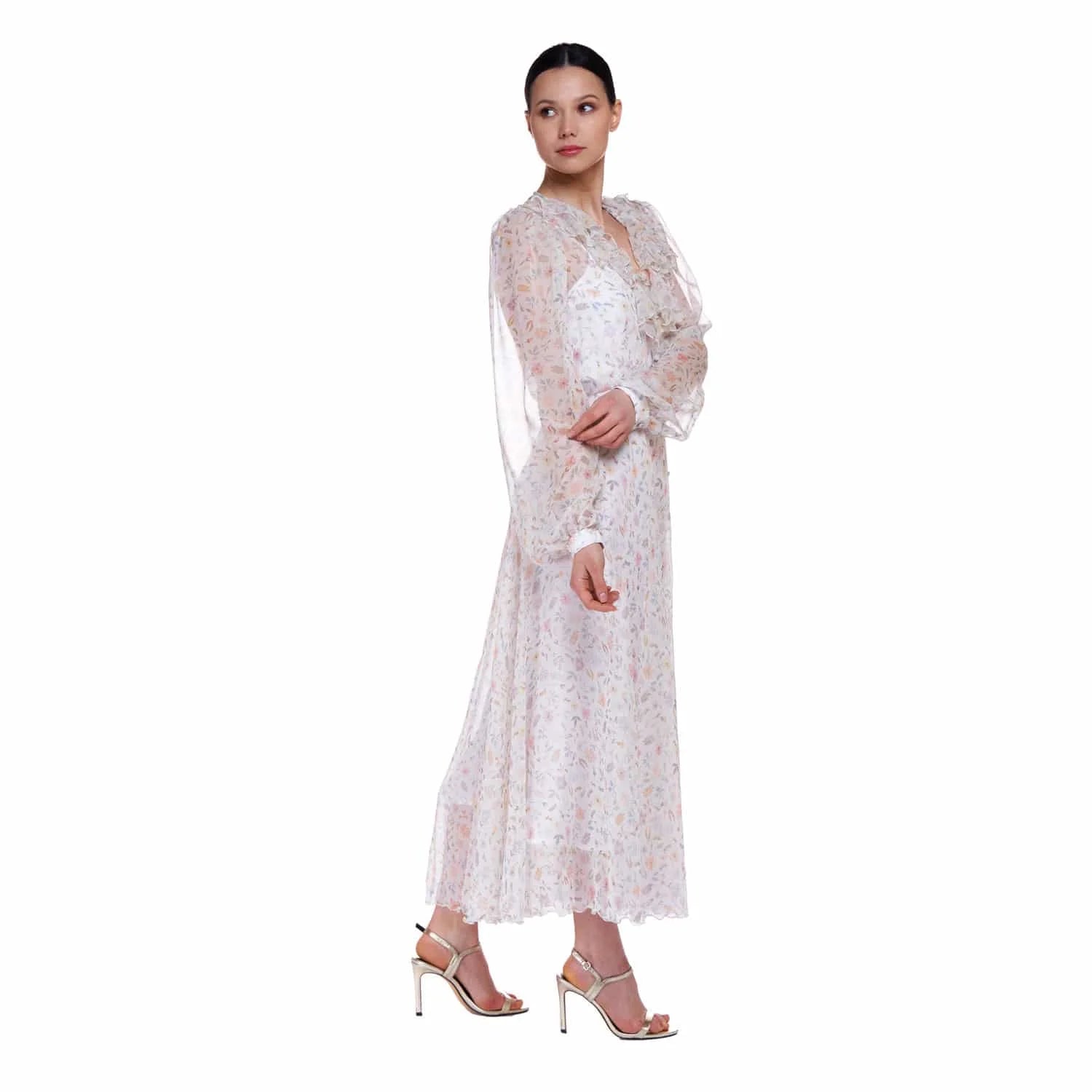 Long dress in ’white angel’ fabric - white - Dress