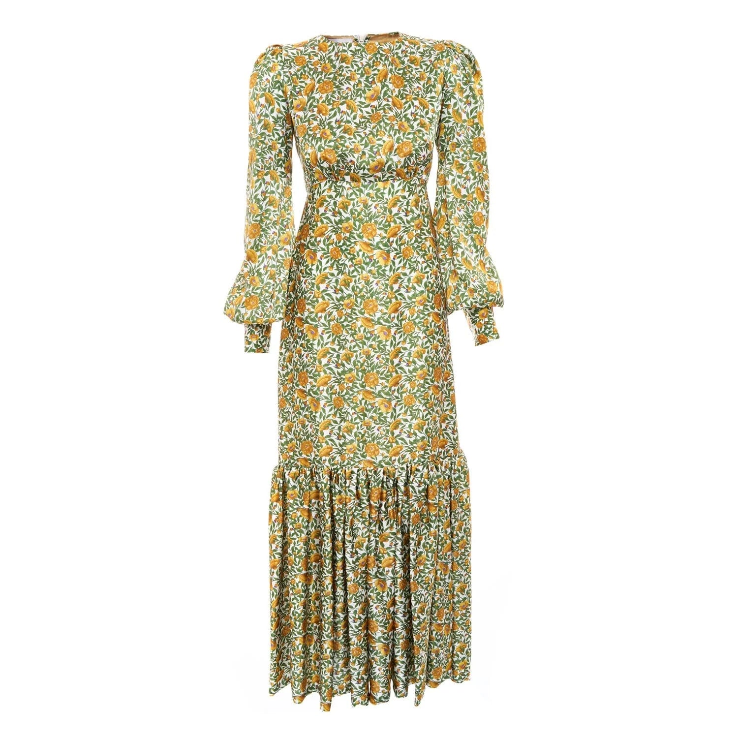 Long silk dress ‘Botanica’ print - Dress