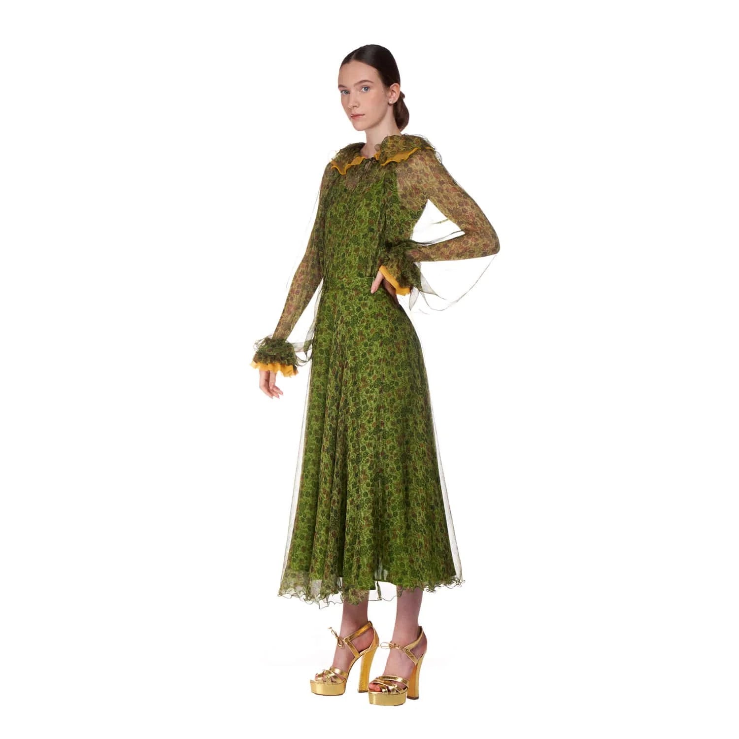 Long skirt in silk crepon - Skirt