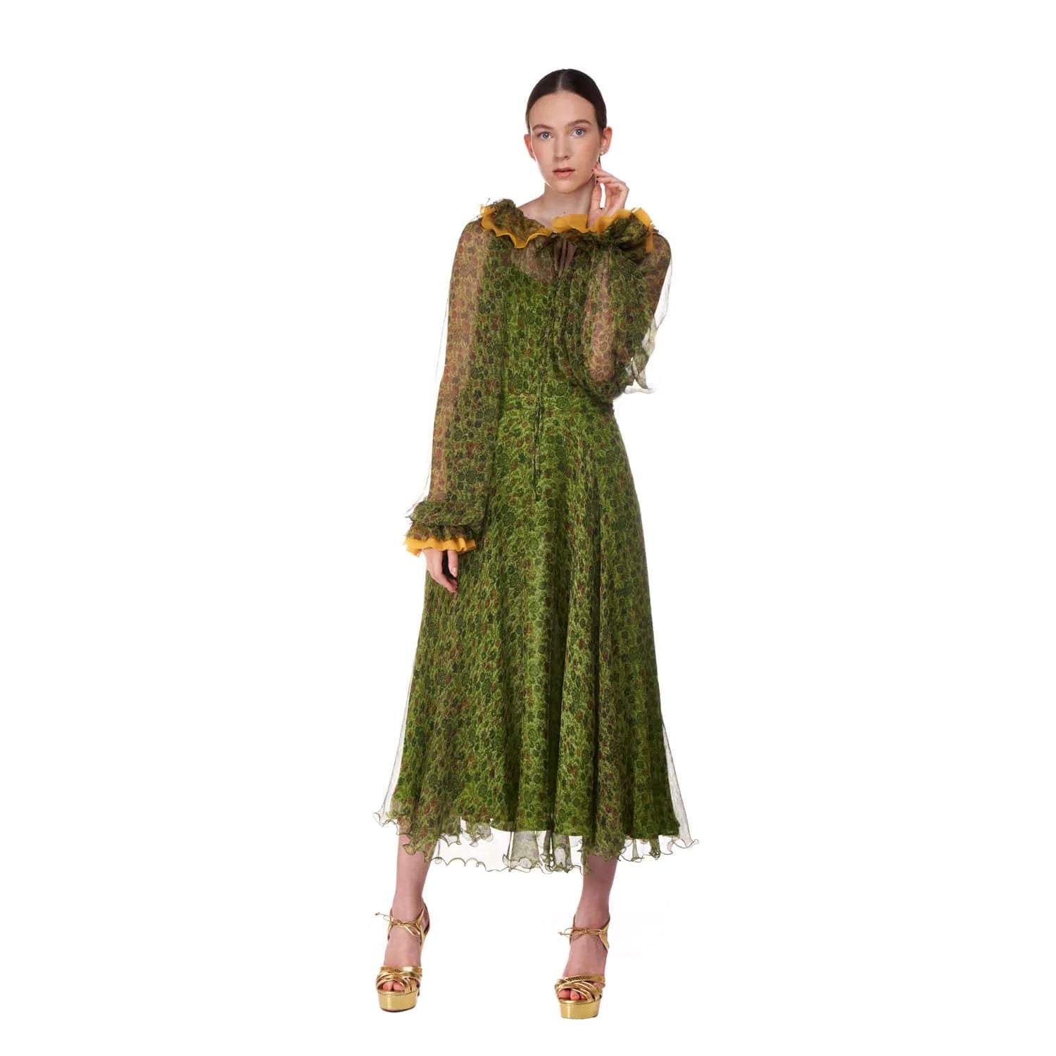 Long skirt in silk crepon - Skirt