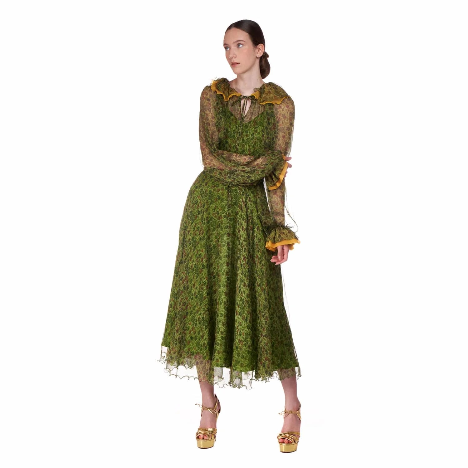 Long skirt in silk crepon - Skirt