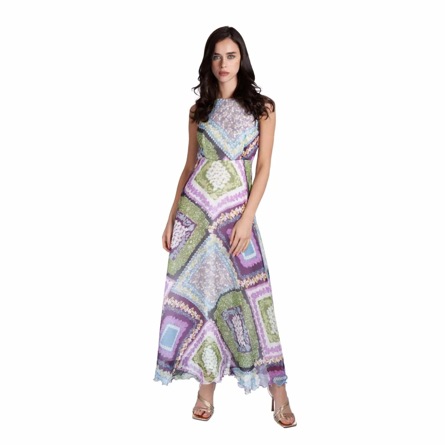 Multi-color Silk Dress - Dress