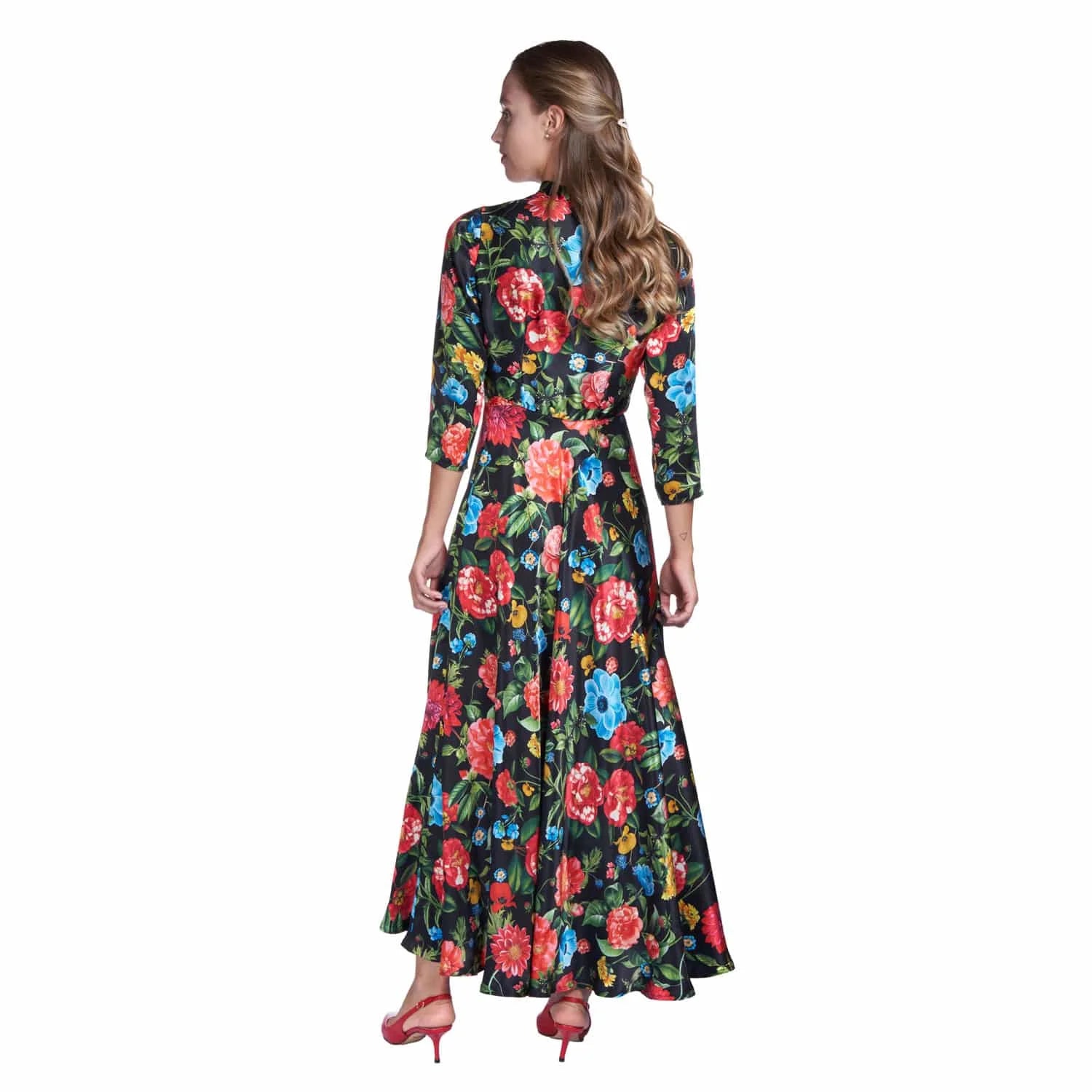 Multi floral silk dress B2B - Dress