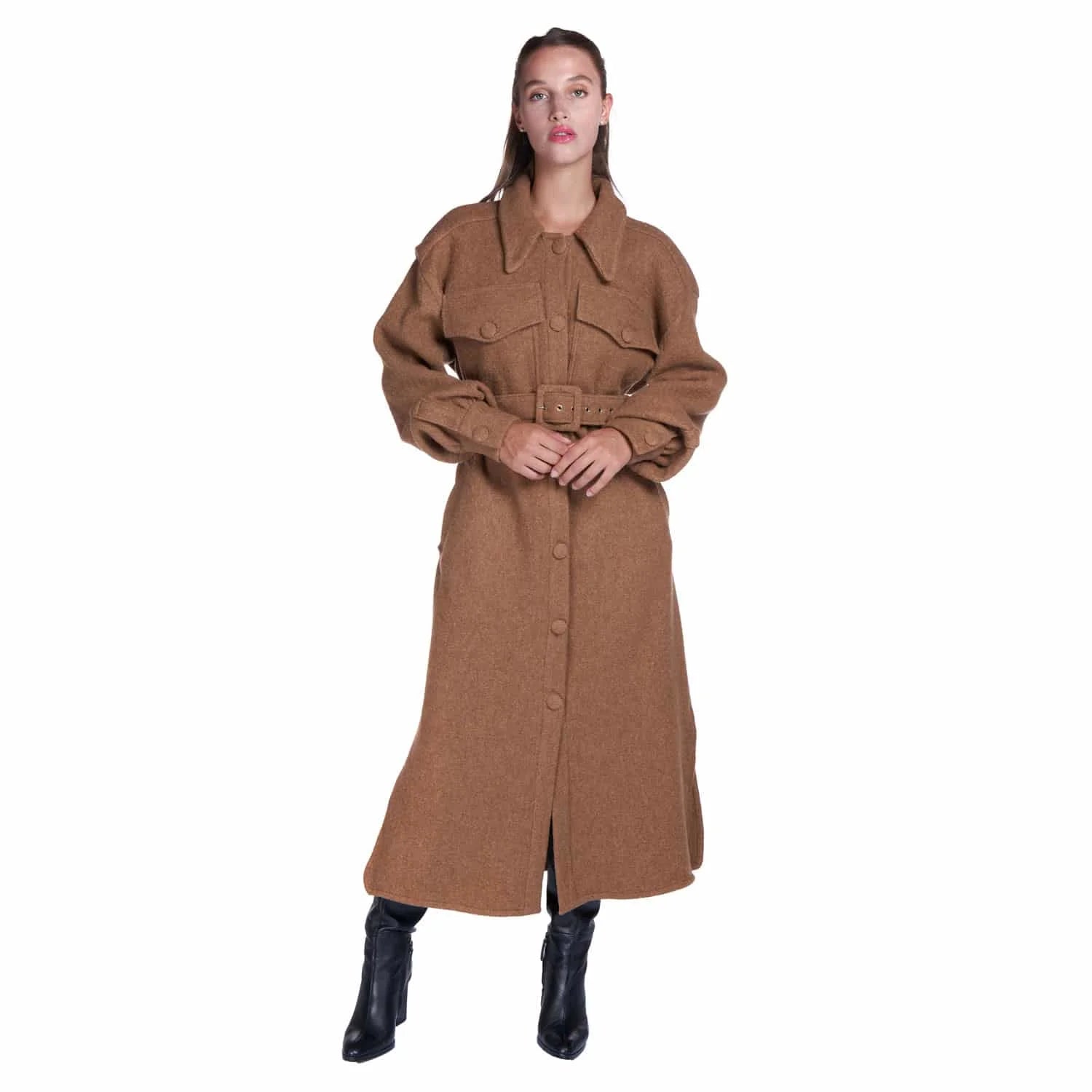 Oversize Coat In Virgin Wool - Coat
