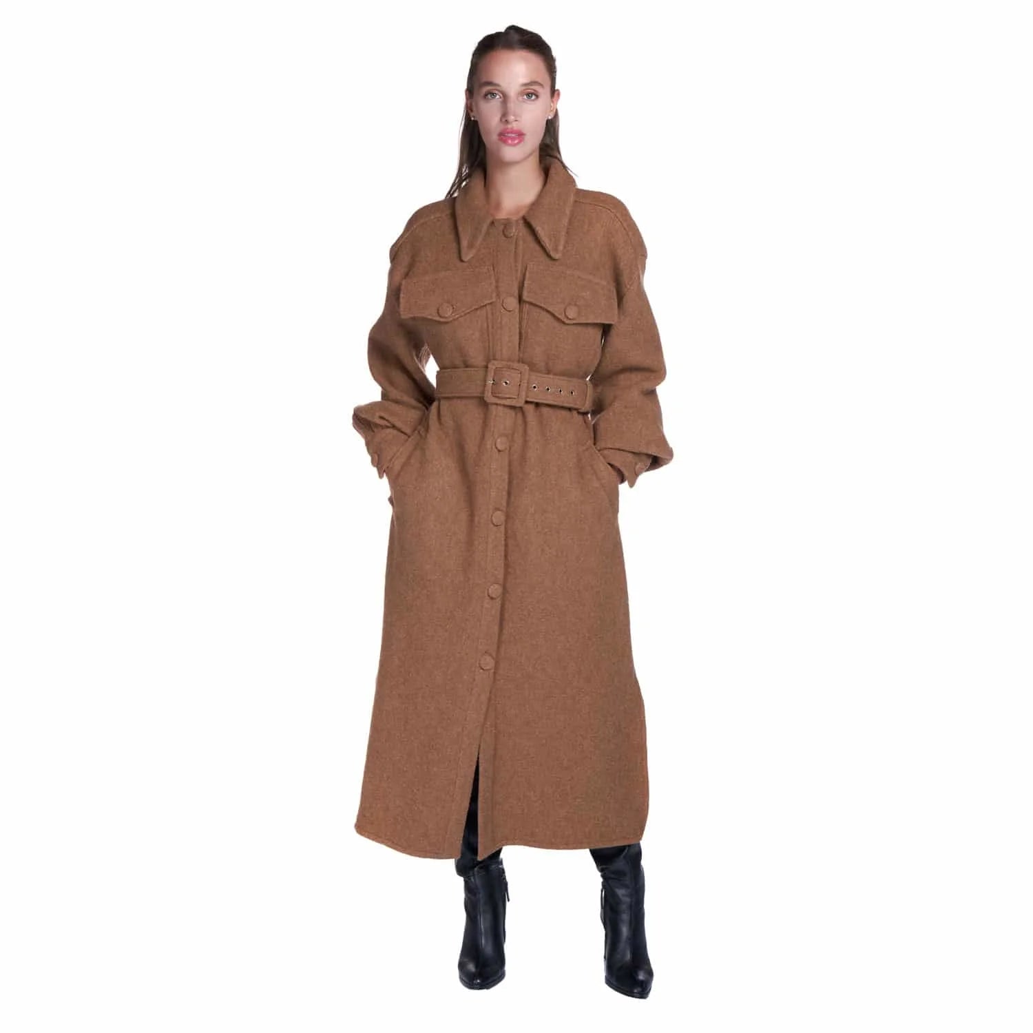 Oversize Coat In Virgin Wool - Coat
