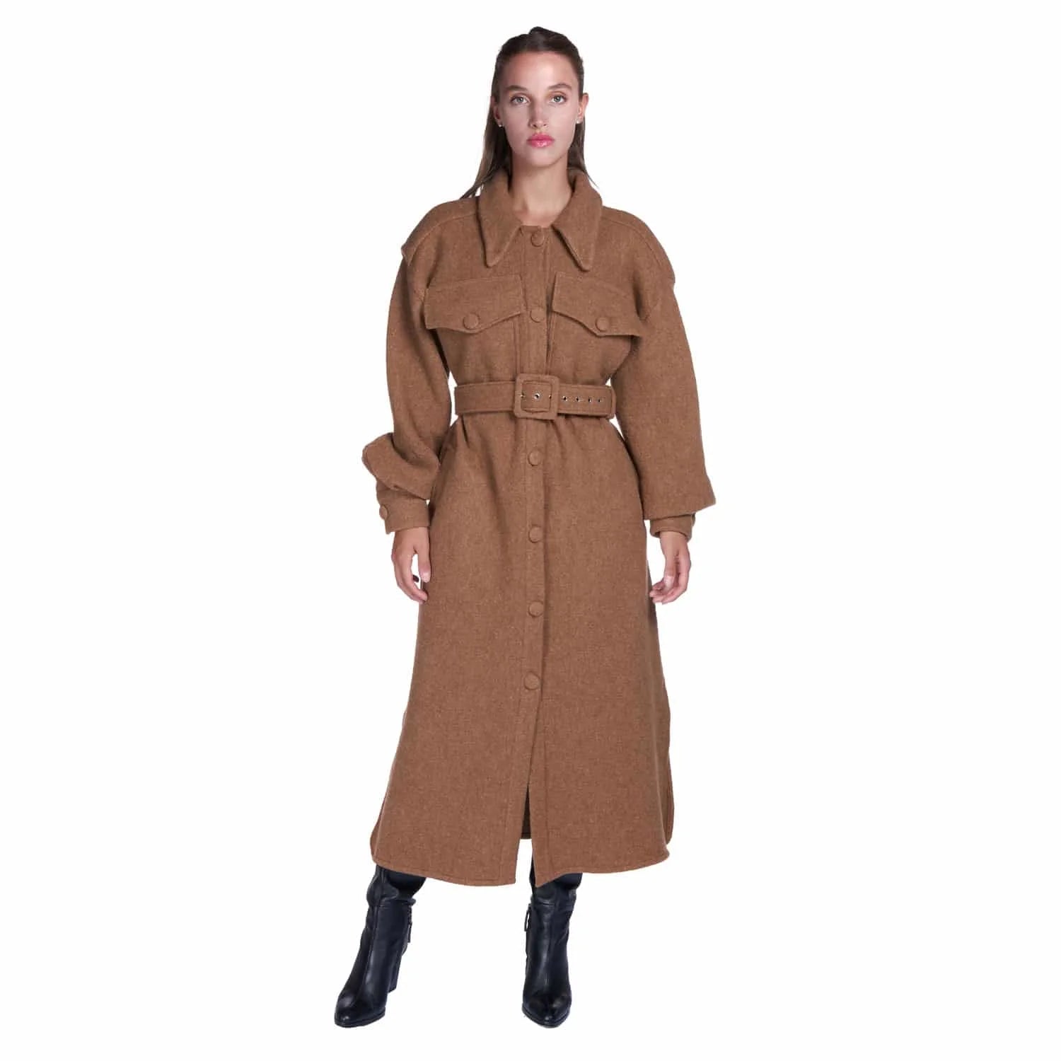 Oversize Coat In Virgin Wool - Coat