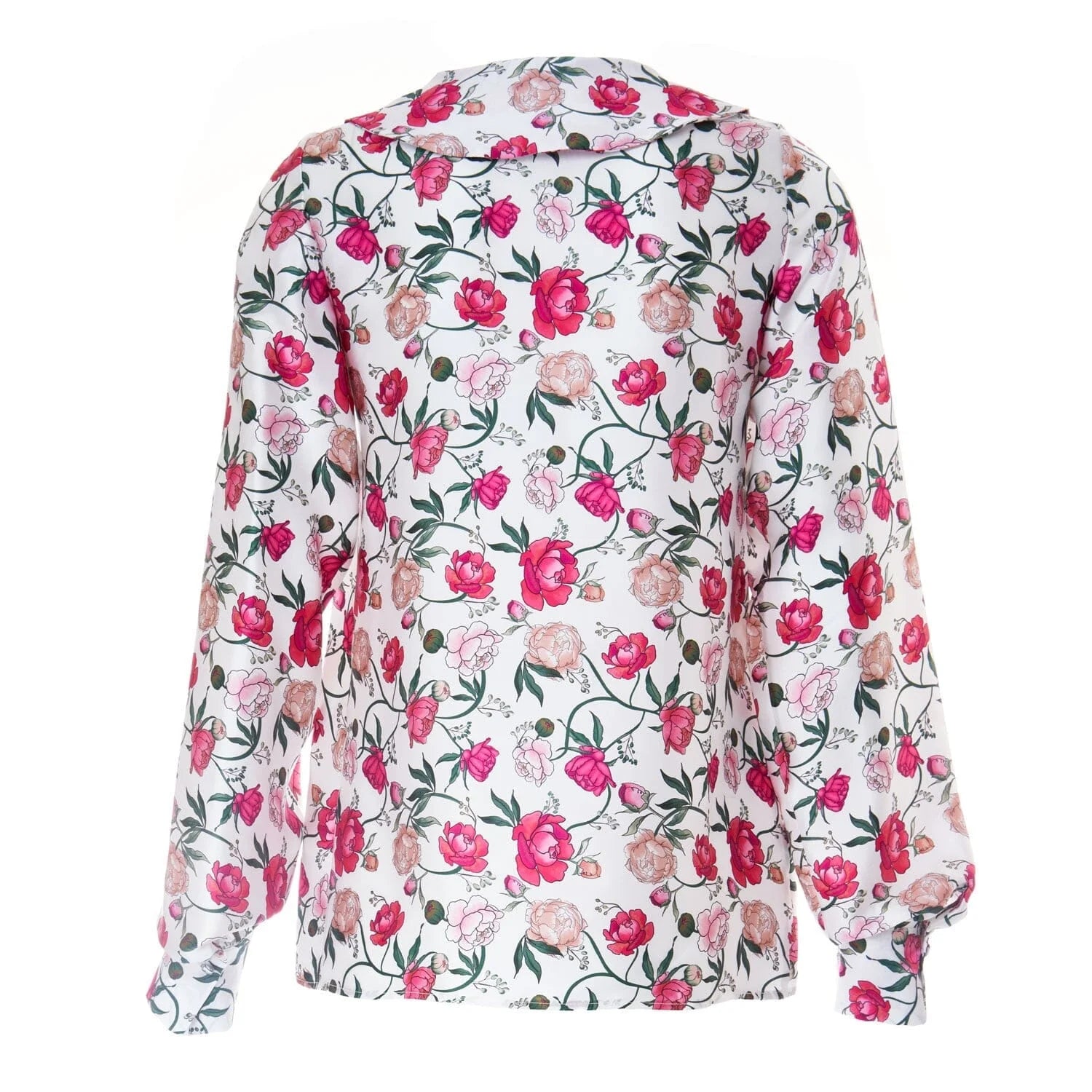 Peony print silk blouse - Blouse