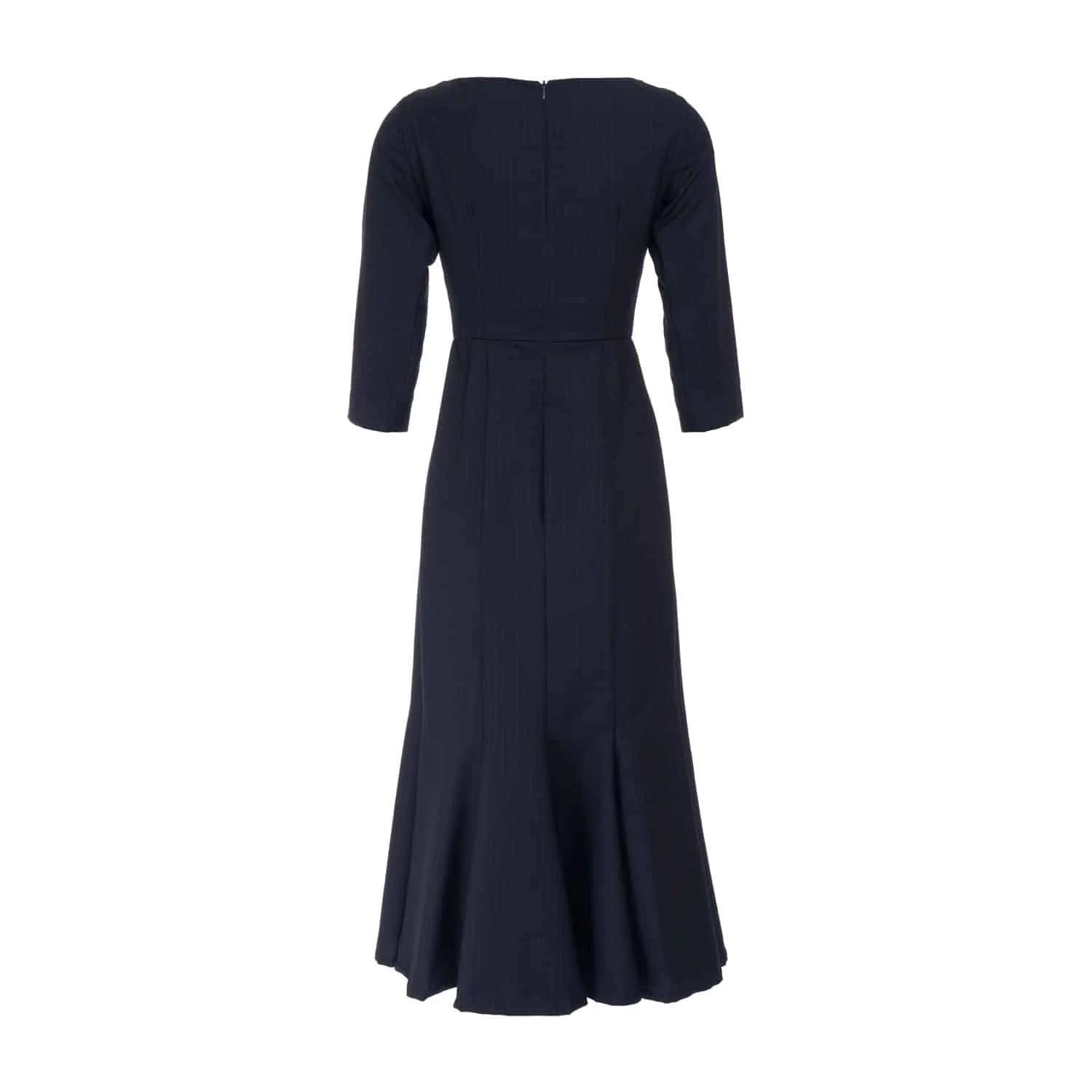 Pinstripe wool midi dress - Dress