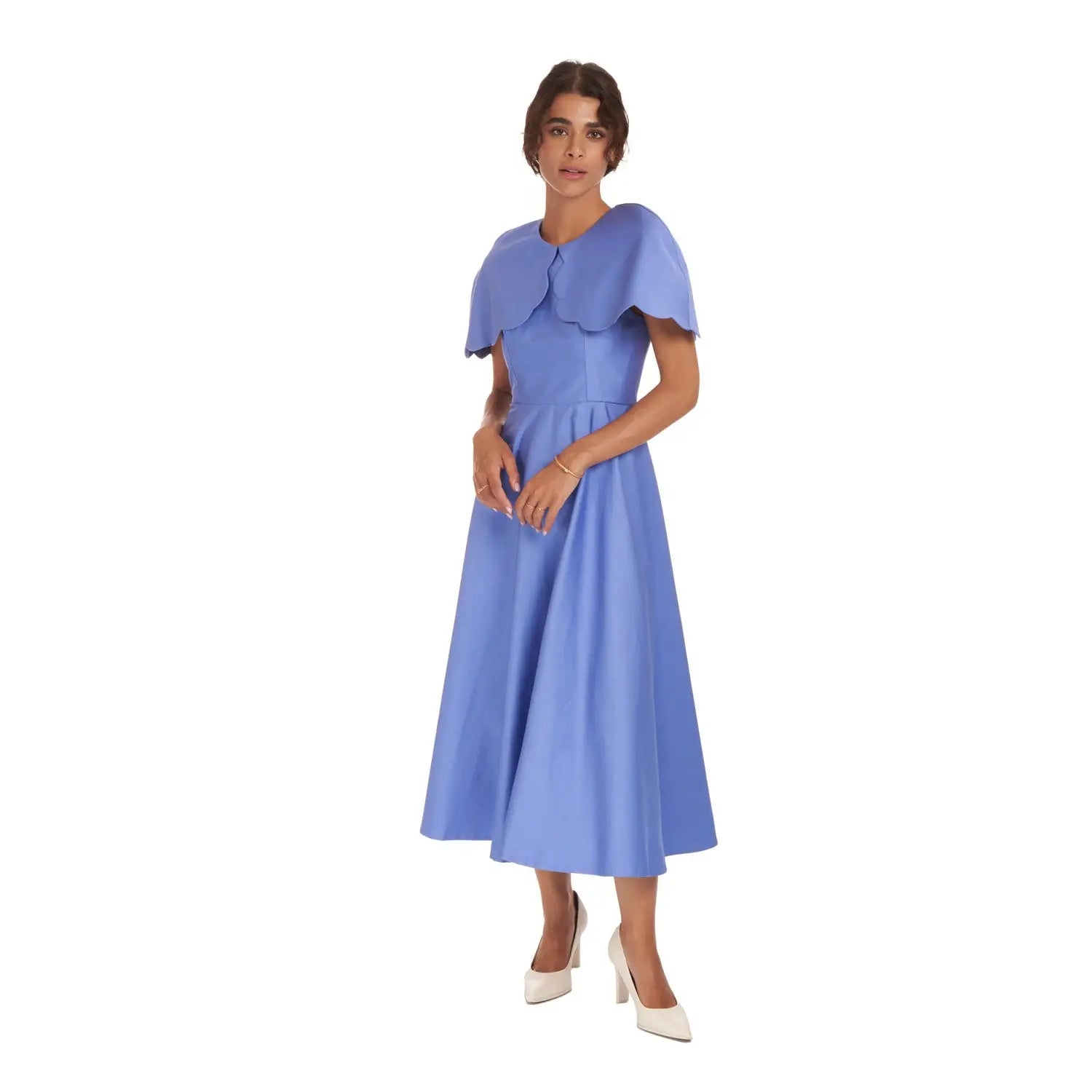 Satin Capelet Dress - Dress