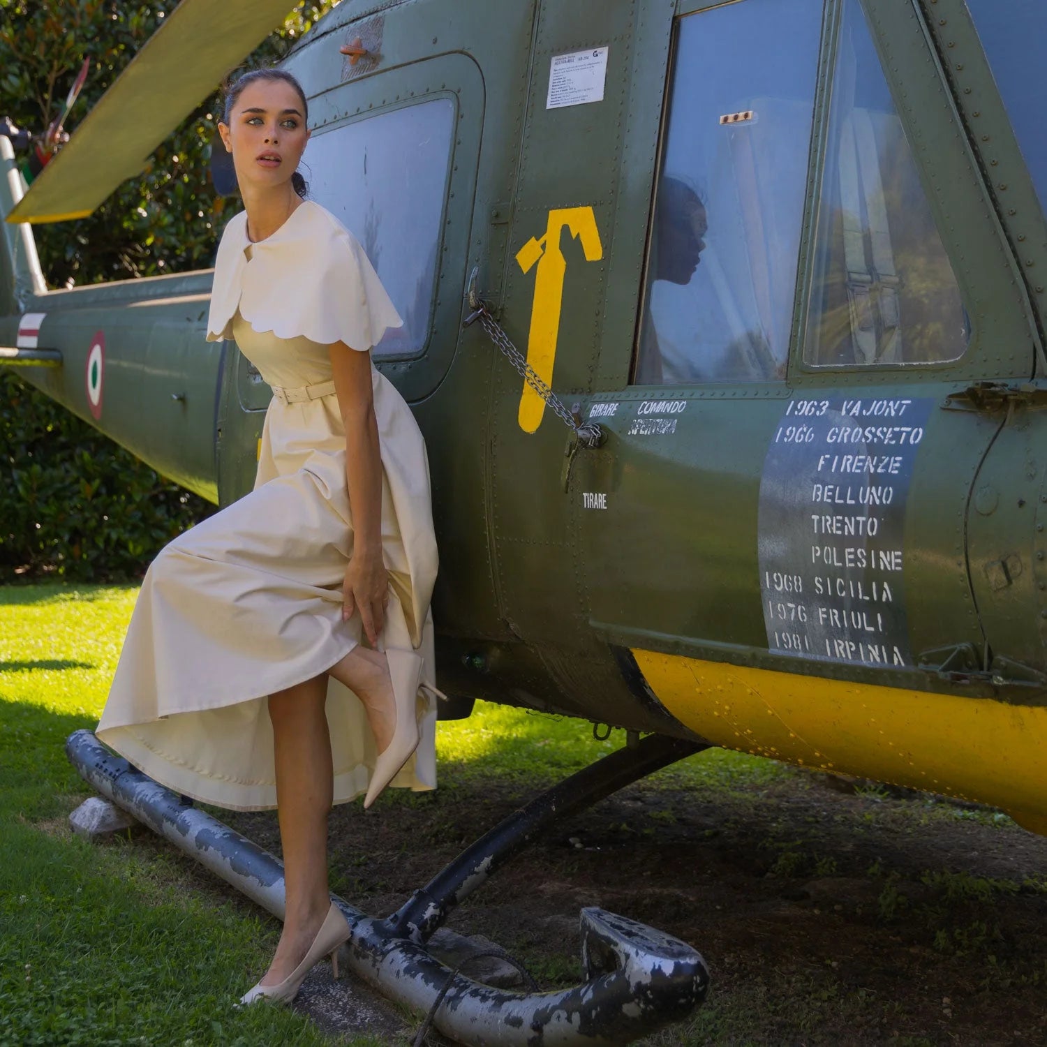 Satin Capelet Gown B2B - Dress