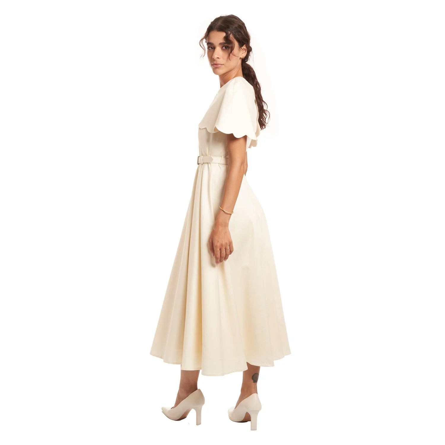 Satin Capelet Gown B2B - Dress